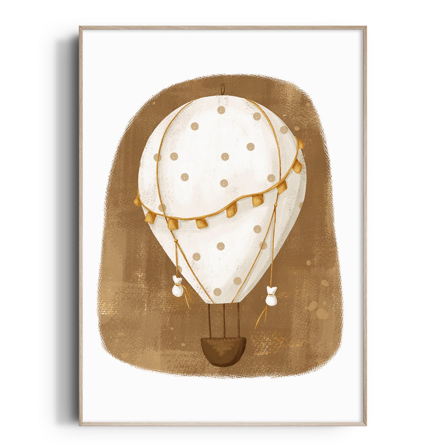 Whimsy Hot Air Ballon Print - White
