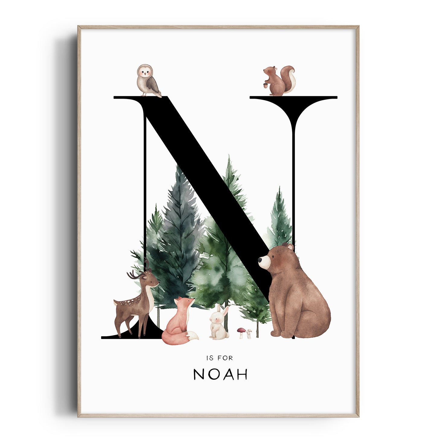 Forest Animal Letter & Name Print