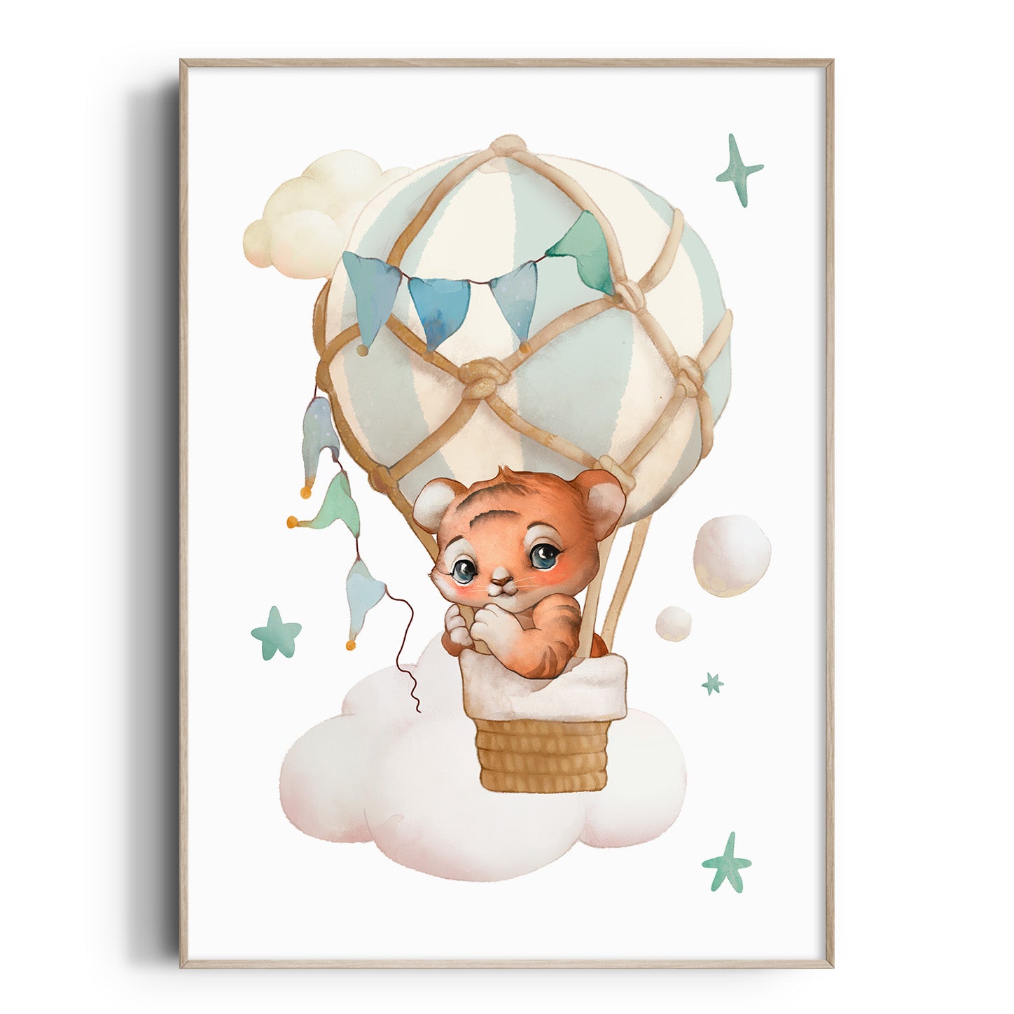 Hot Air Balloon Print - Tiger