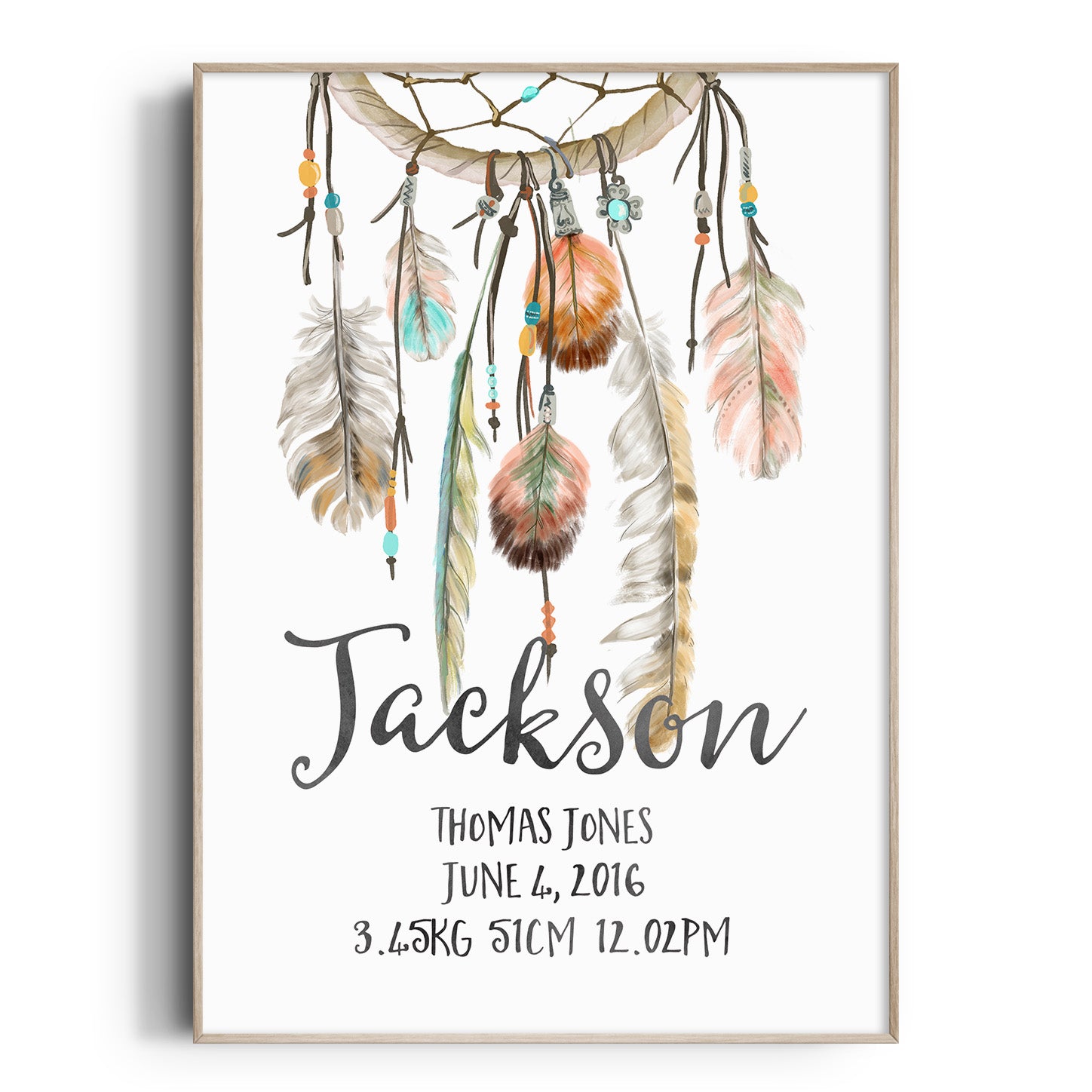 Dreamcatcher Birth Print