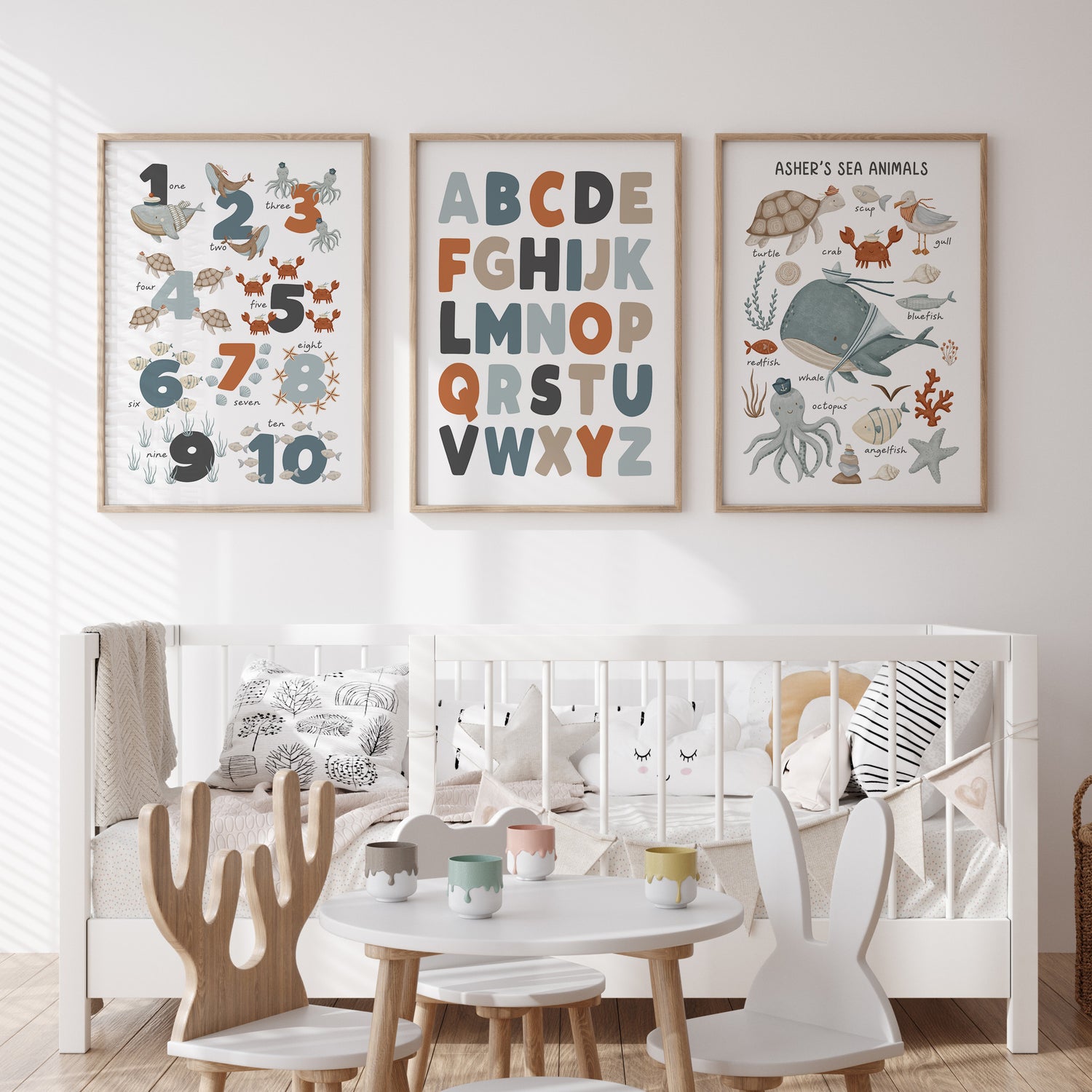 Sea Name Print, Alphabet & Numbers
