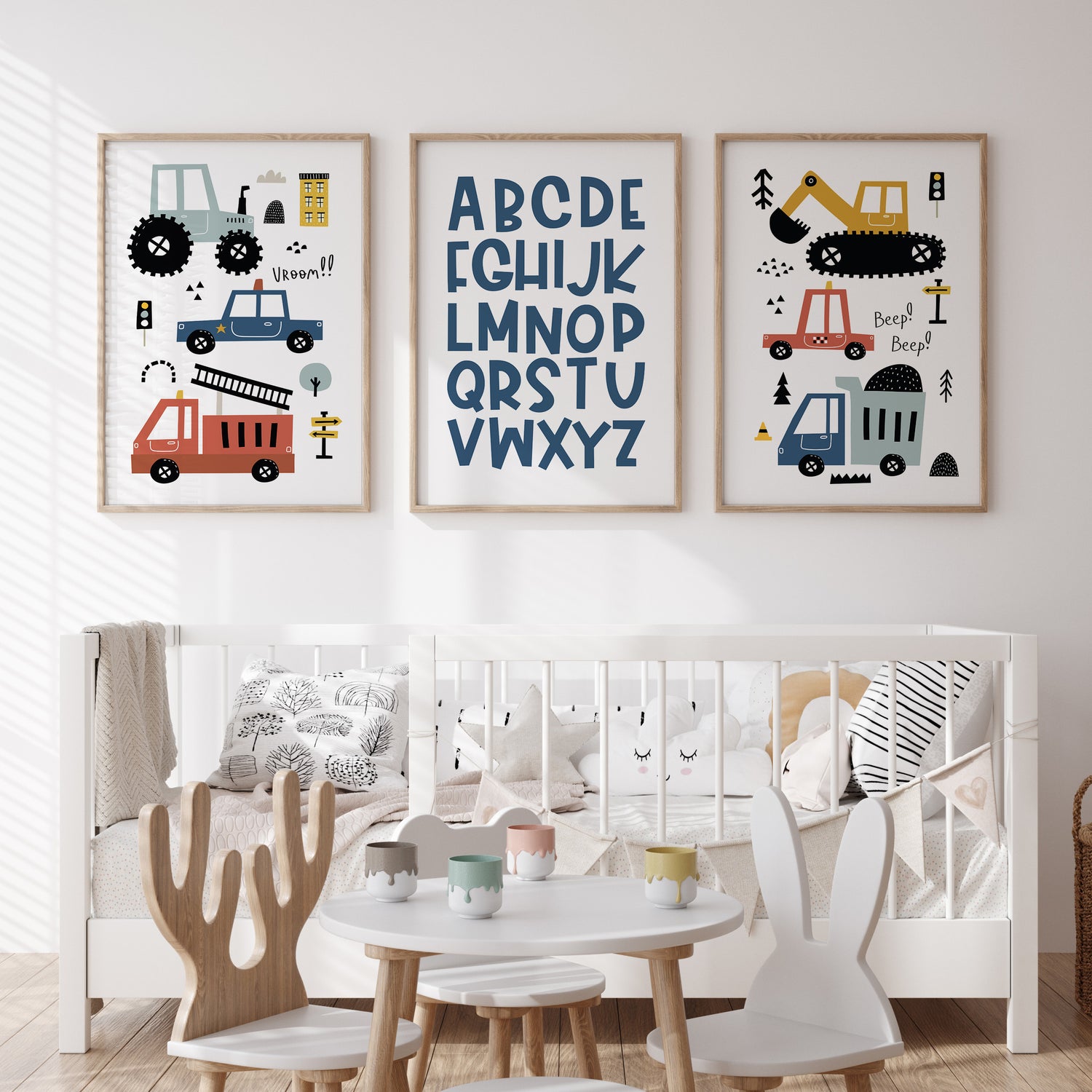 Transportation Vehicles & Alphabet Prints