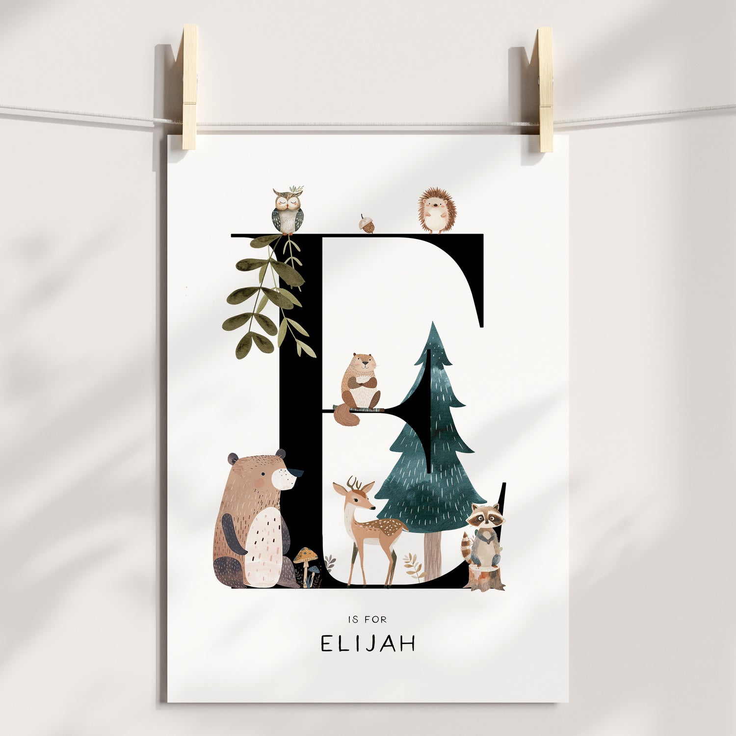 Forest Animal Letter & Name Print