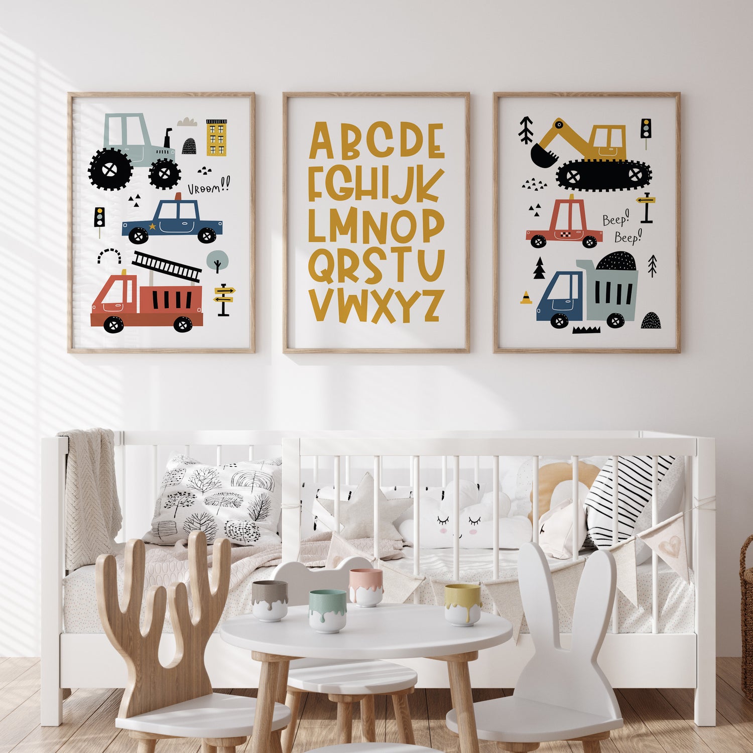 Transportation Vehicles & Alphabet Prints