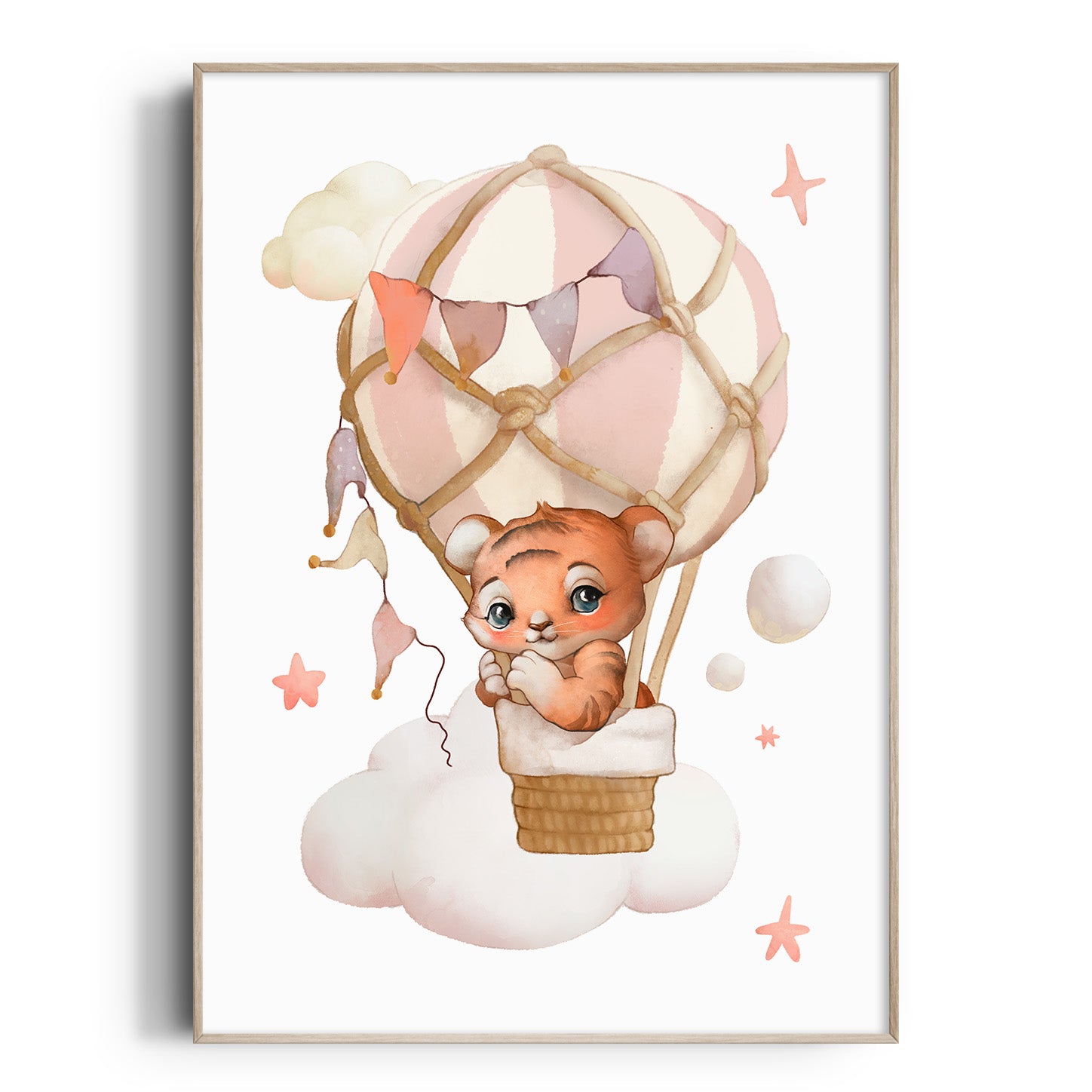 Hot Air Balloon Print - Tiger