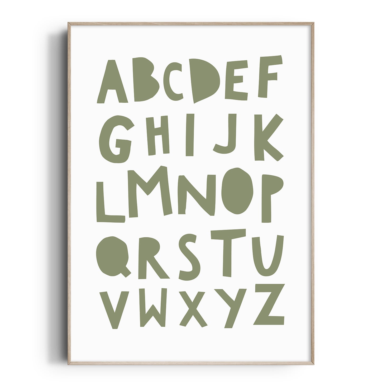 Green Alphabet Print