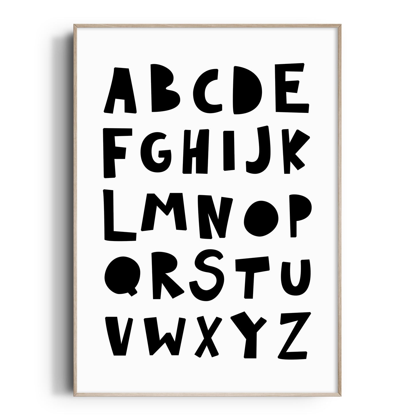 Black Alphabet Print