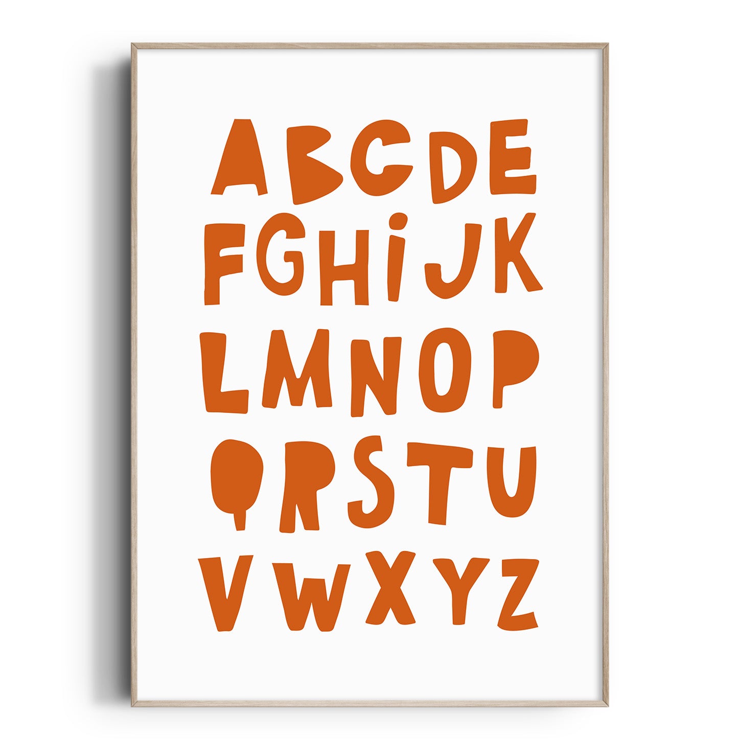 Terracotta Alphabet Print