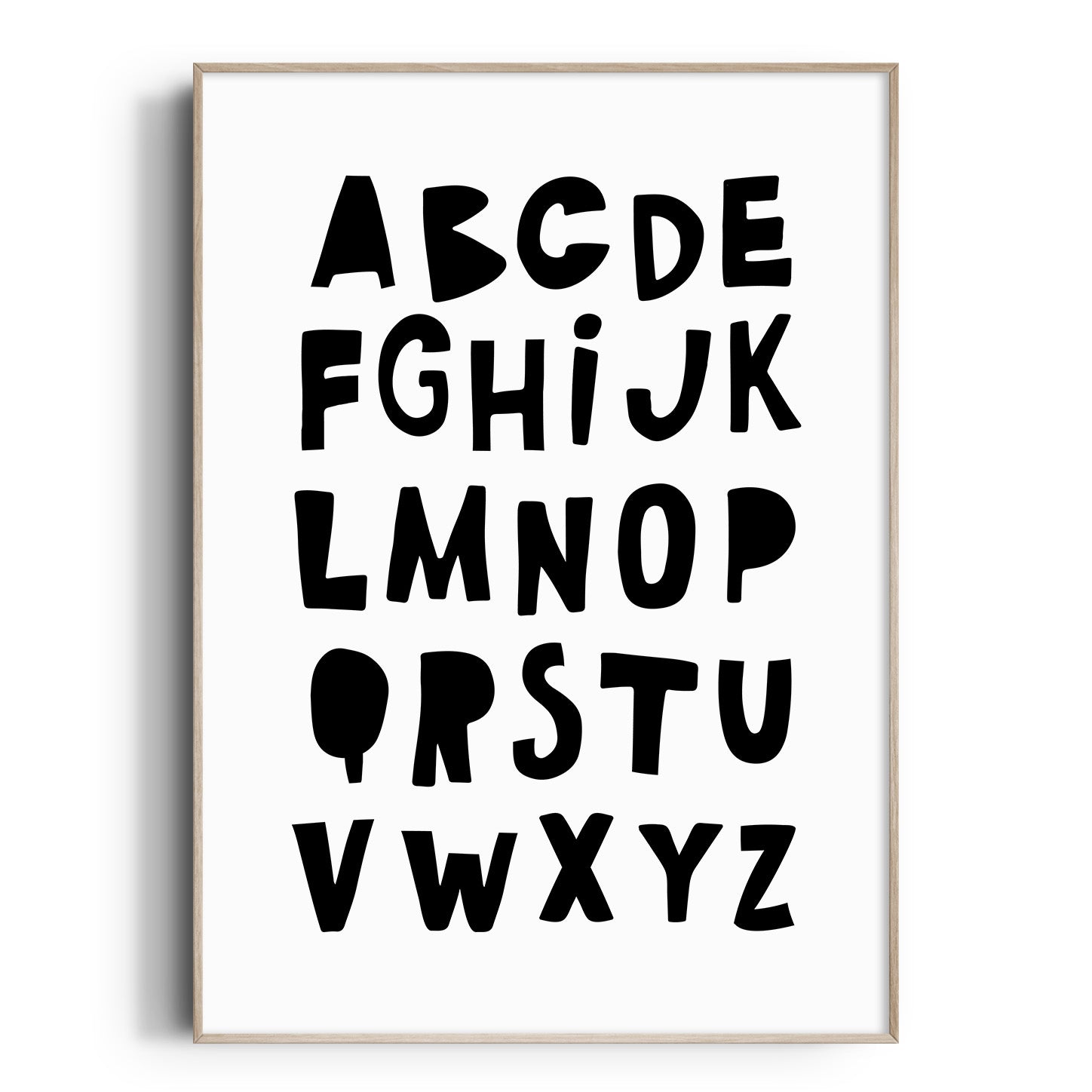 Black Alphabet Print