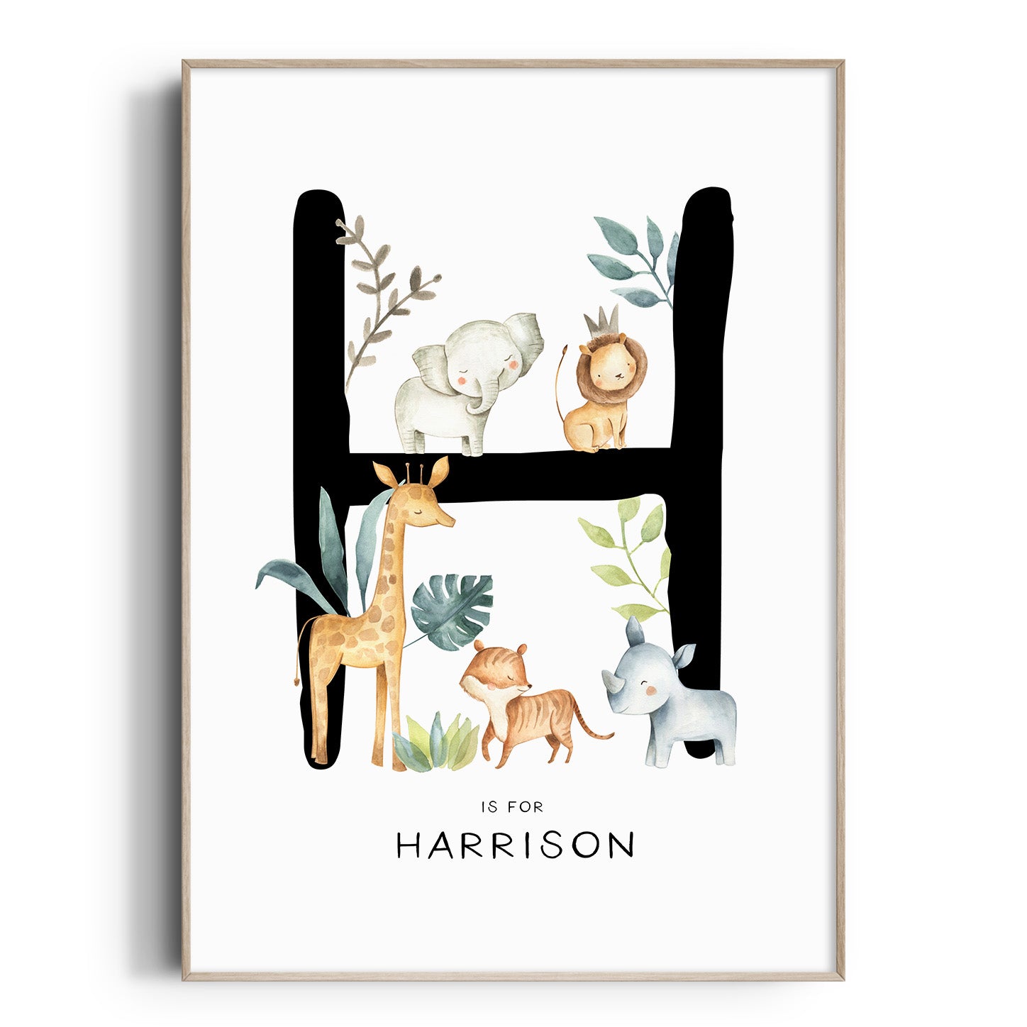 Safari Animal Letter & Name Print
