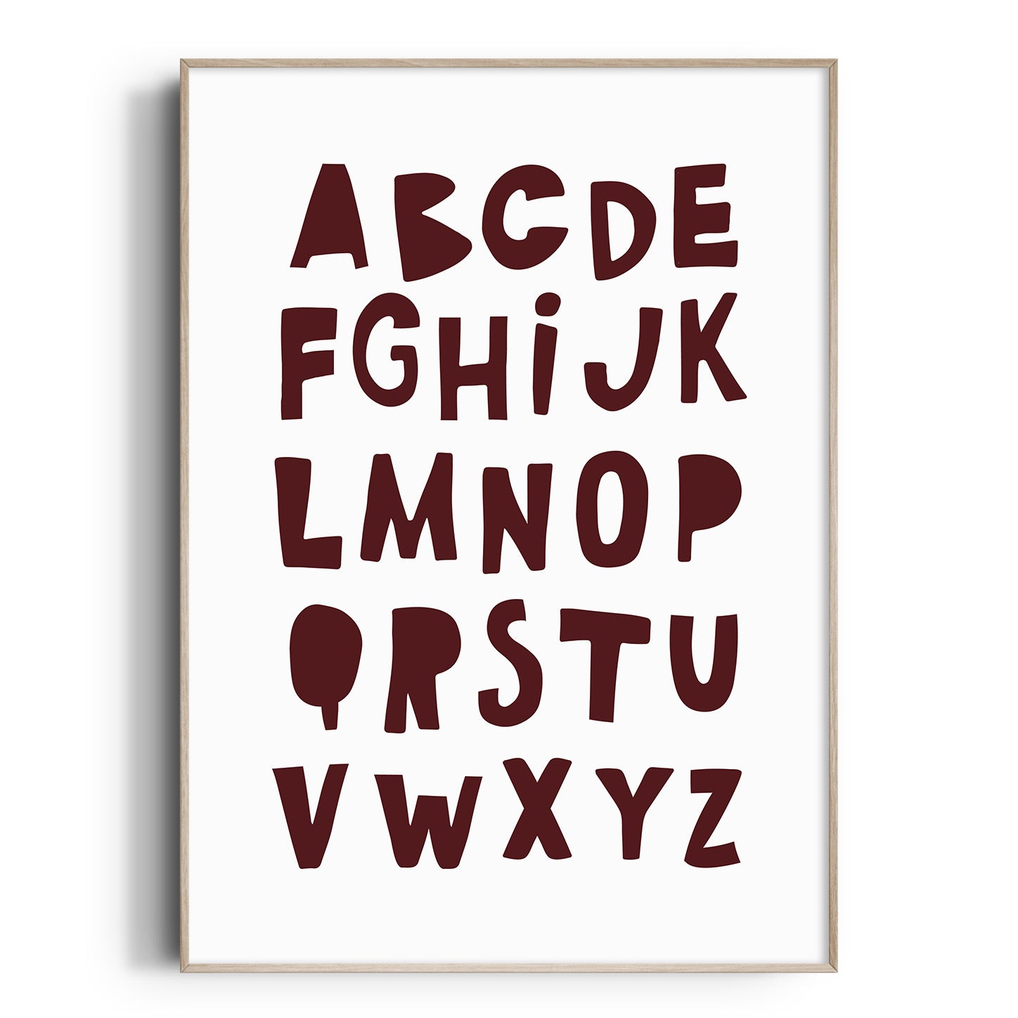 Claret Alphabet Print
