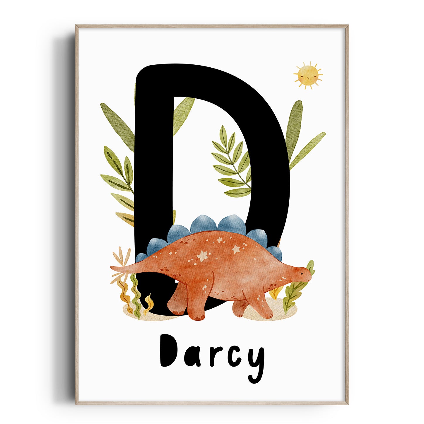 Dinosaur Name Print - Stegosaurus