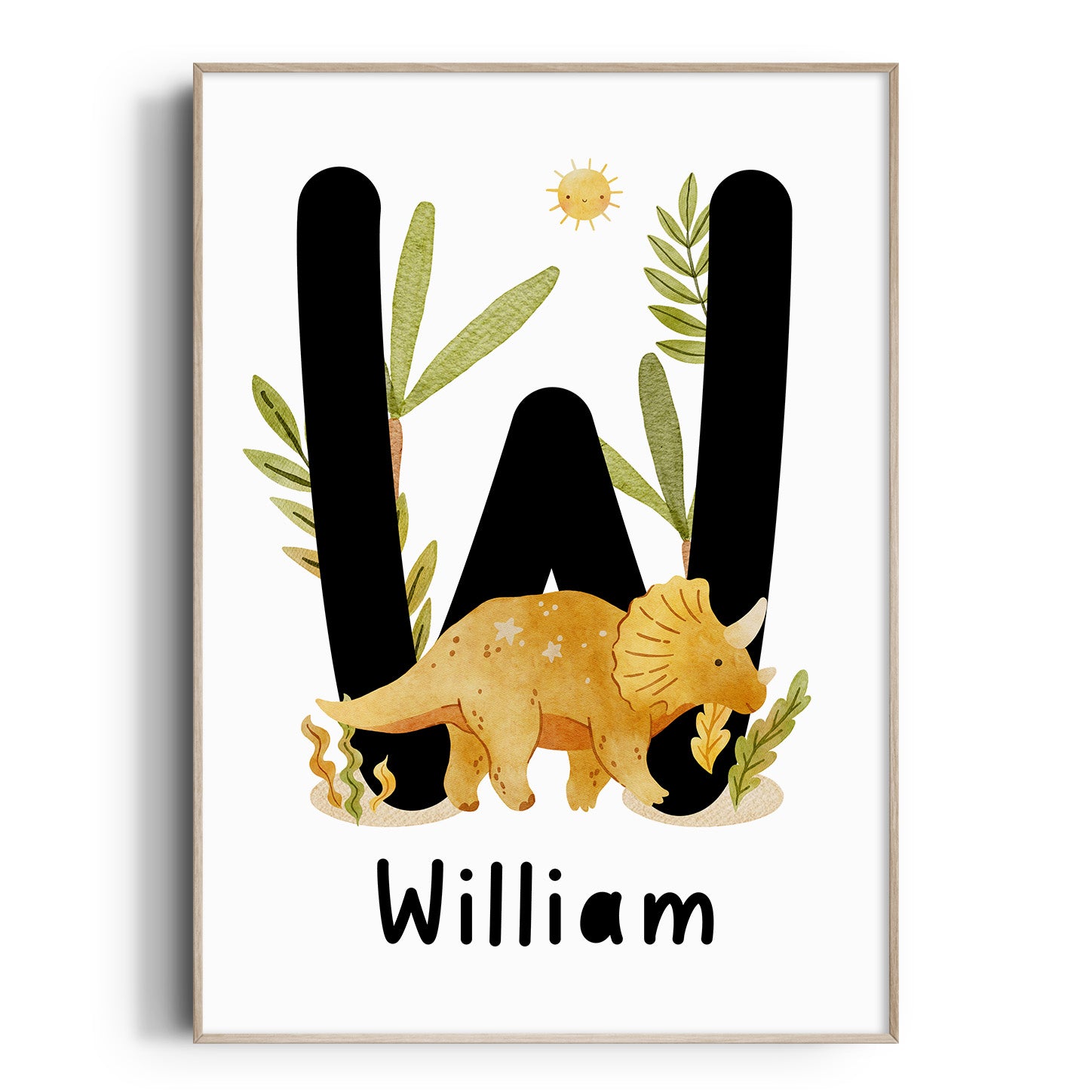 Dinosaur Name Print - Triceratops