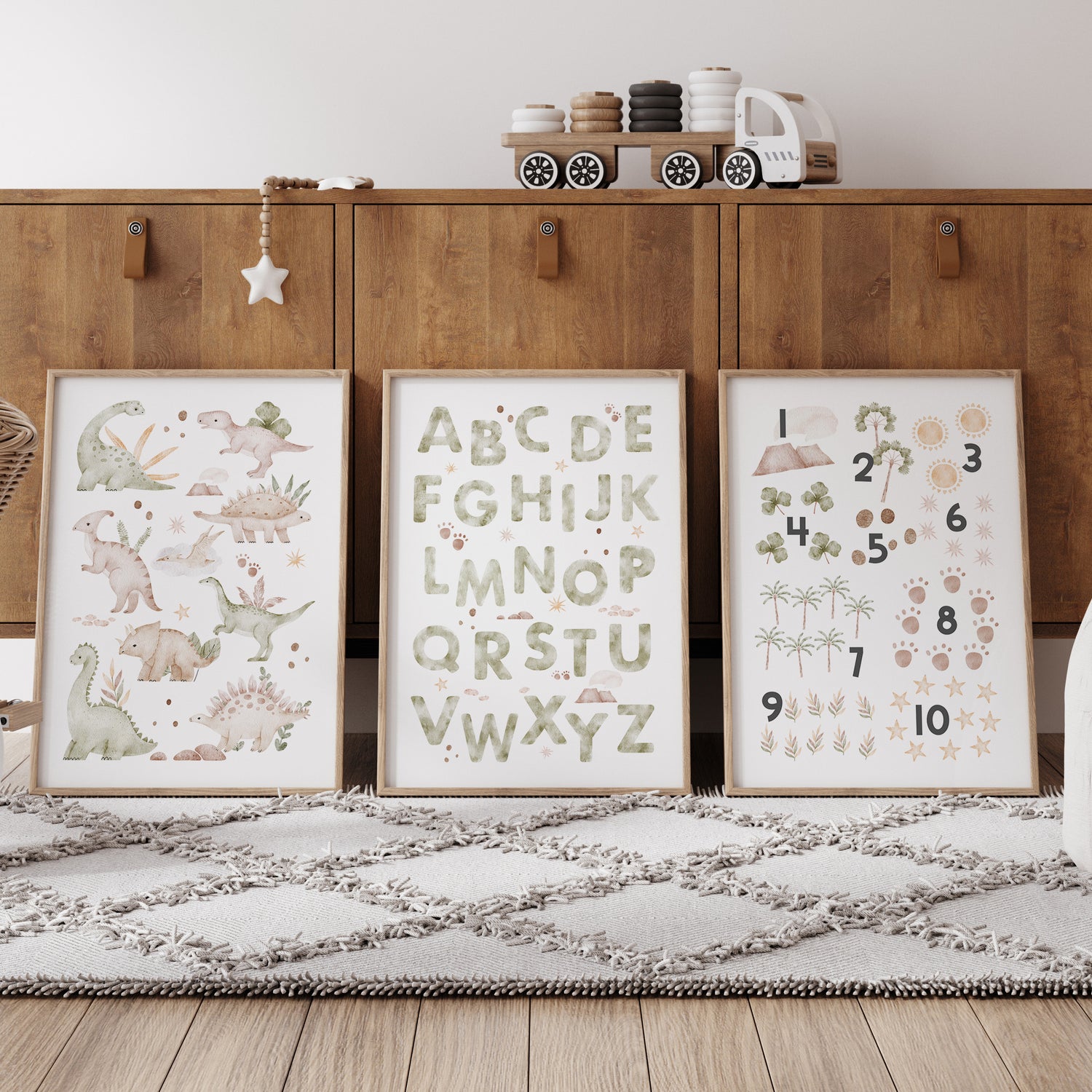 Dinosaur, Alphabet & Numbers Prints