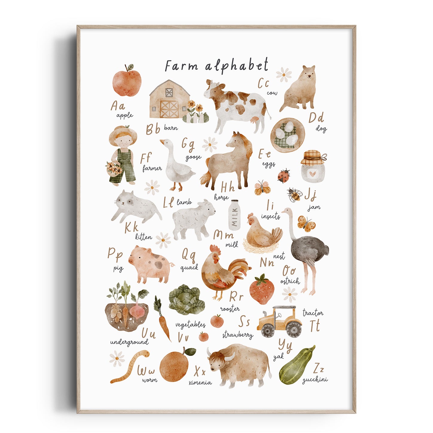 Farm Alphabet Print