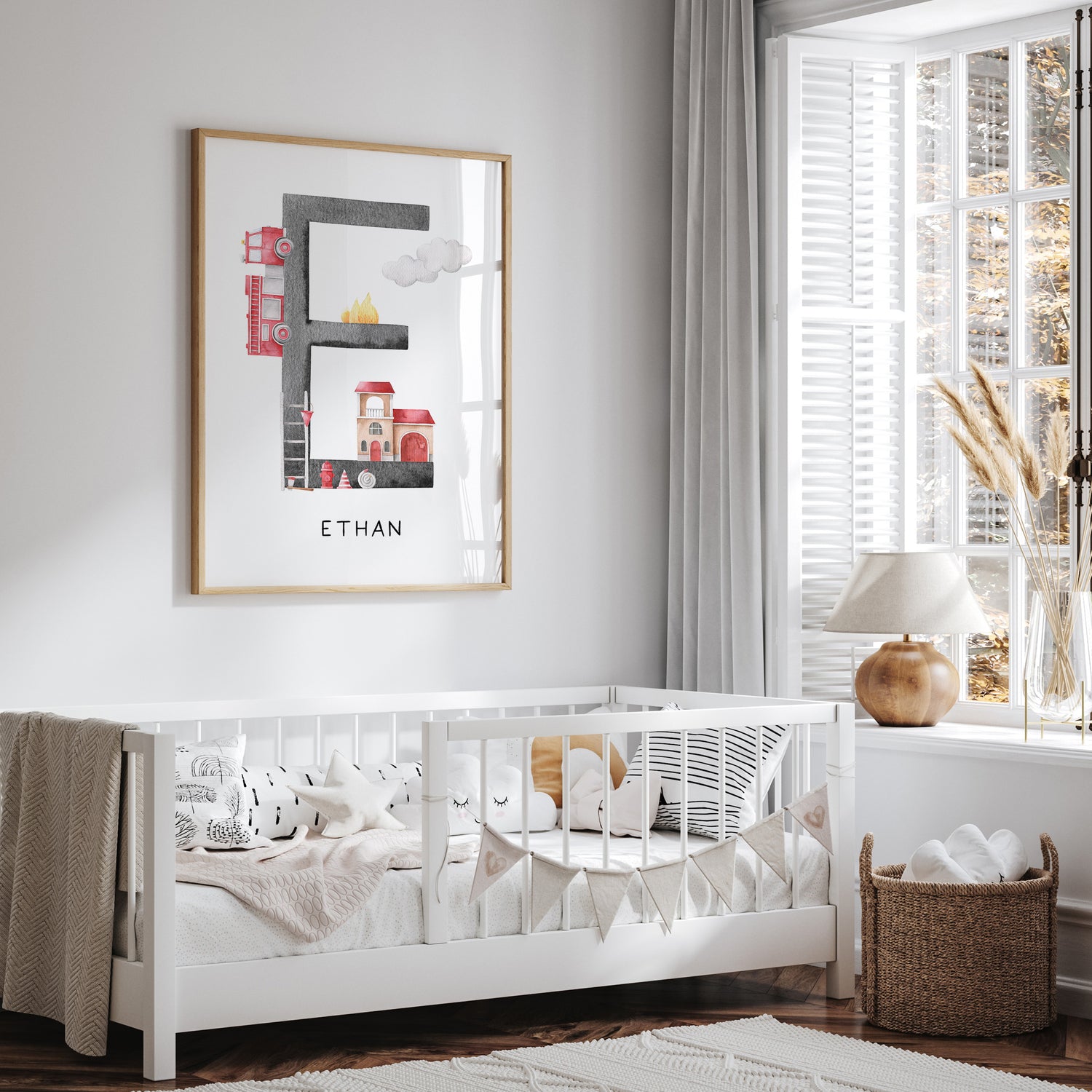 Fire Truck Letter & Name Print