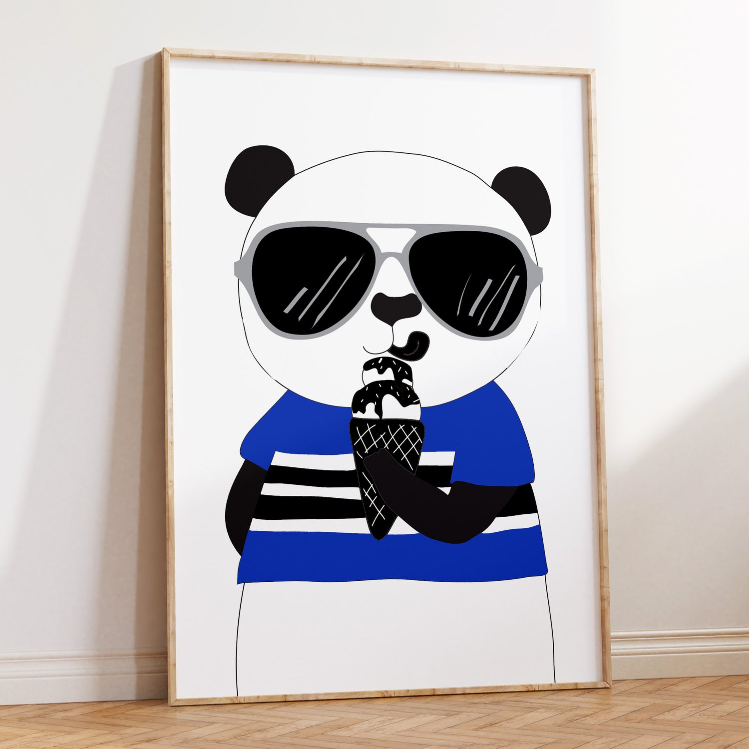 Hipster Bear Print