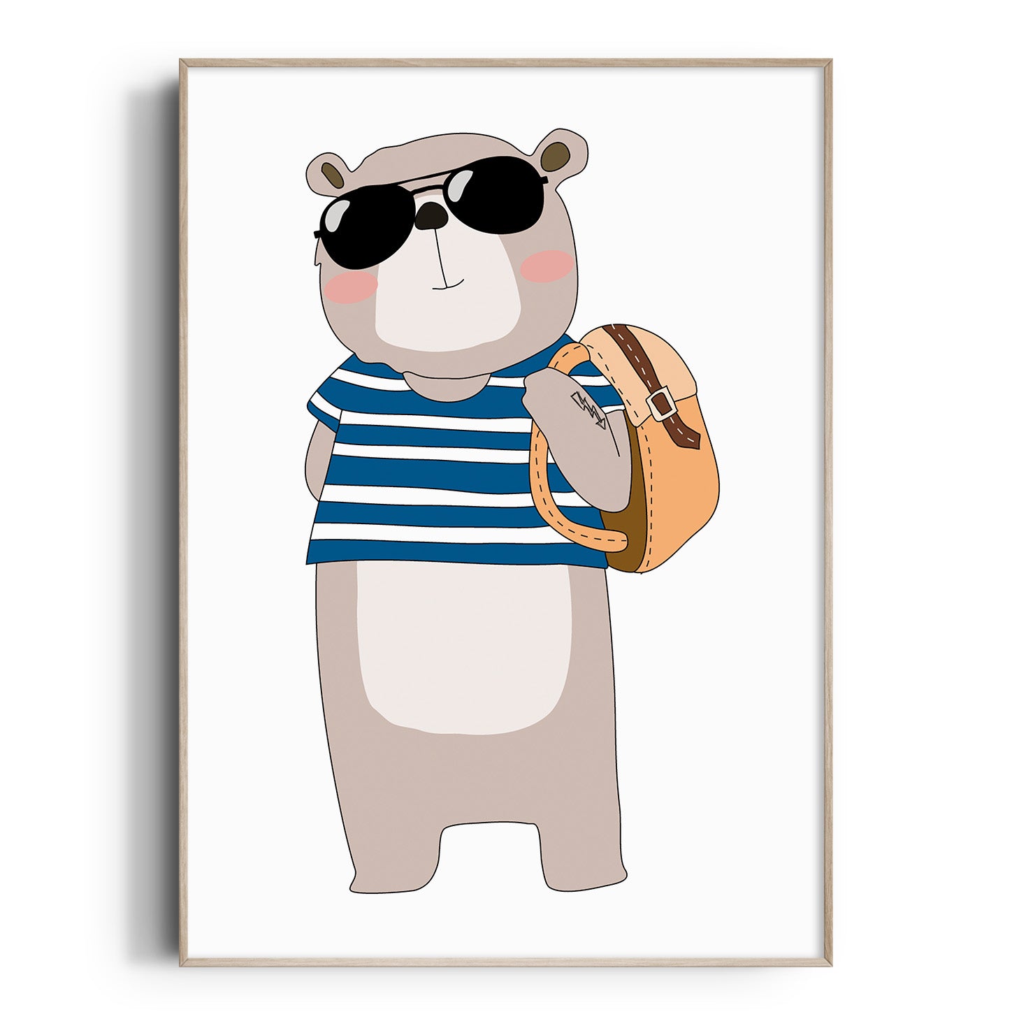 Hipster Bear Print