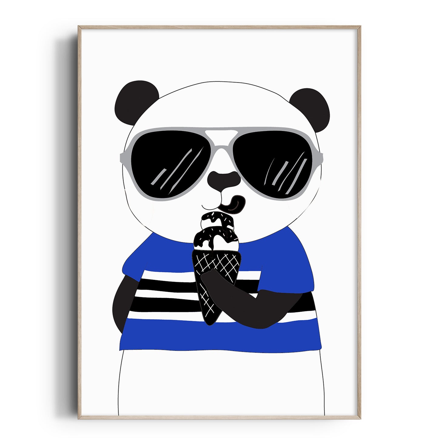 Hipster Bear Print