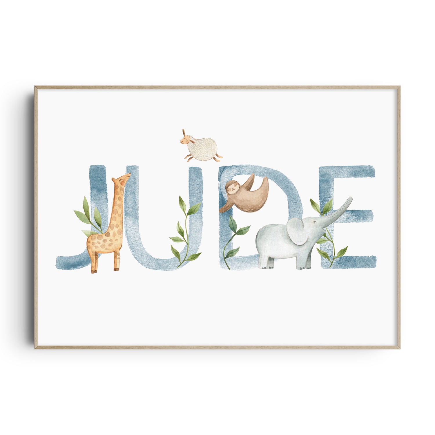 Safari & Jungle Animal Name Print
