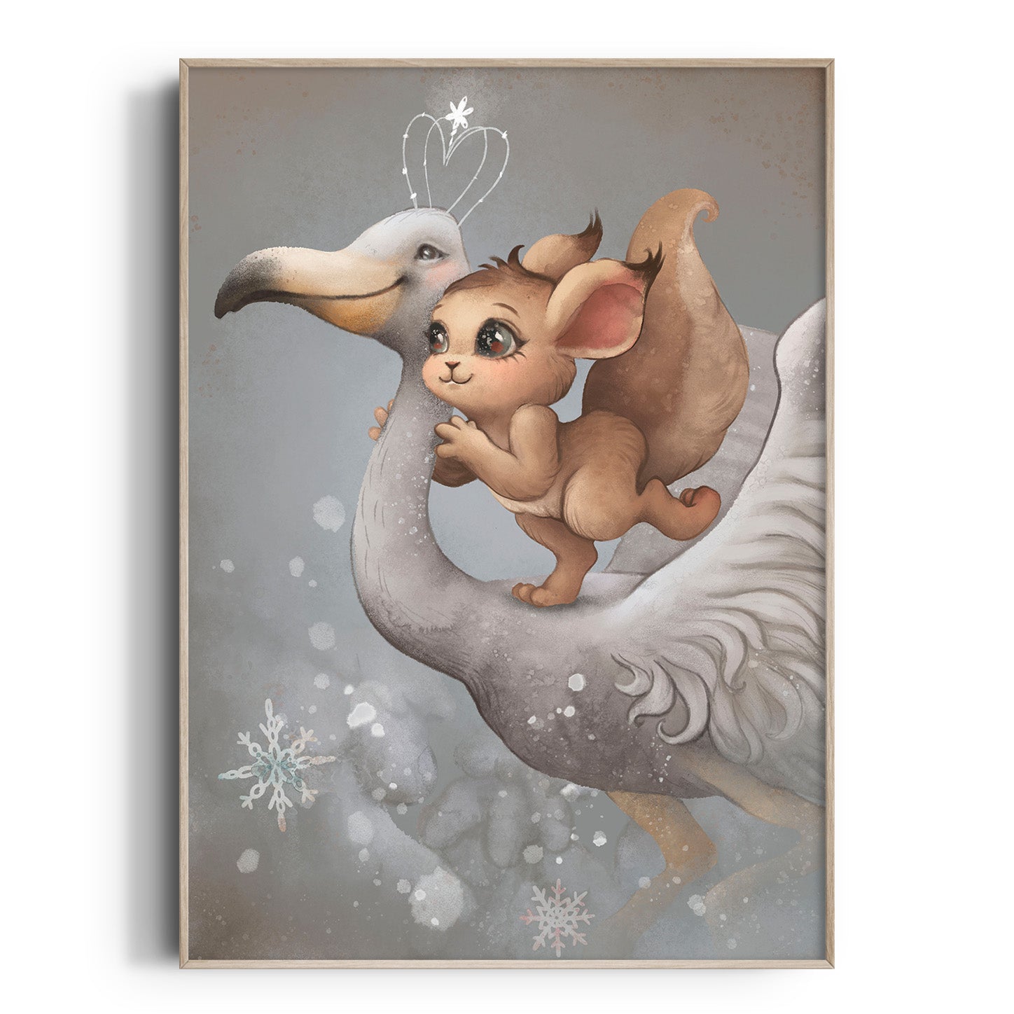 Magical Flamingo & Squirrel Print