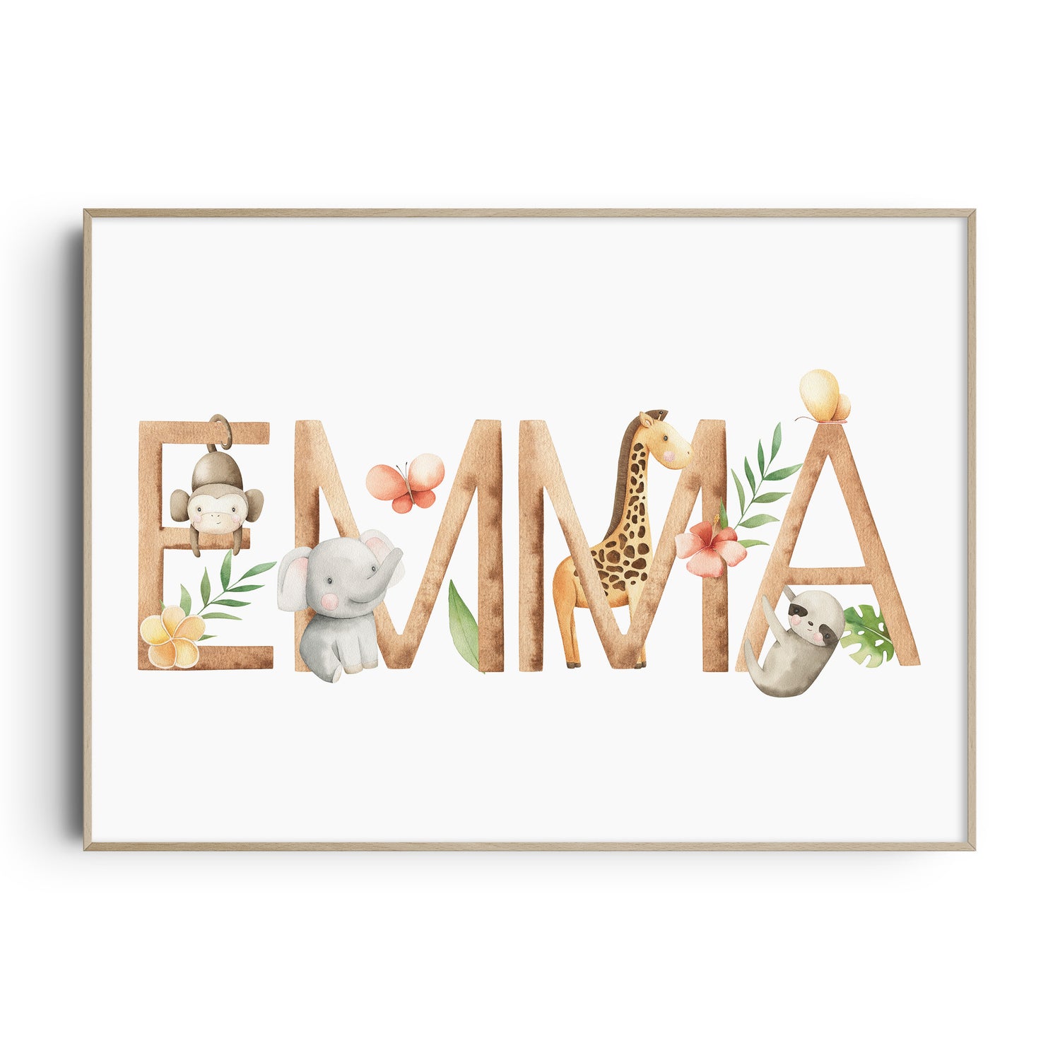 Safari Animal Name Print