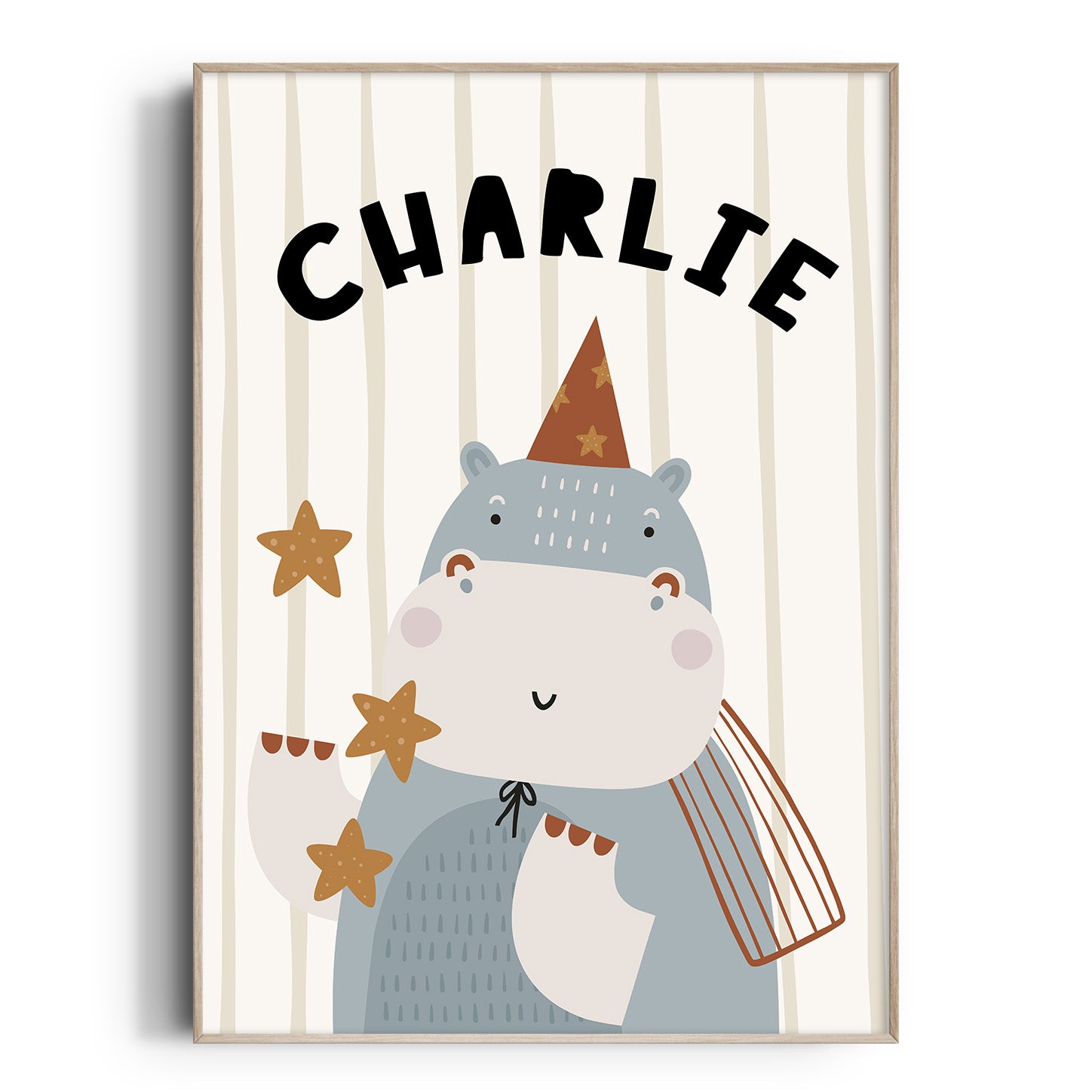 Magic Safari Animal Name Print - Hippo