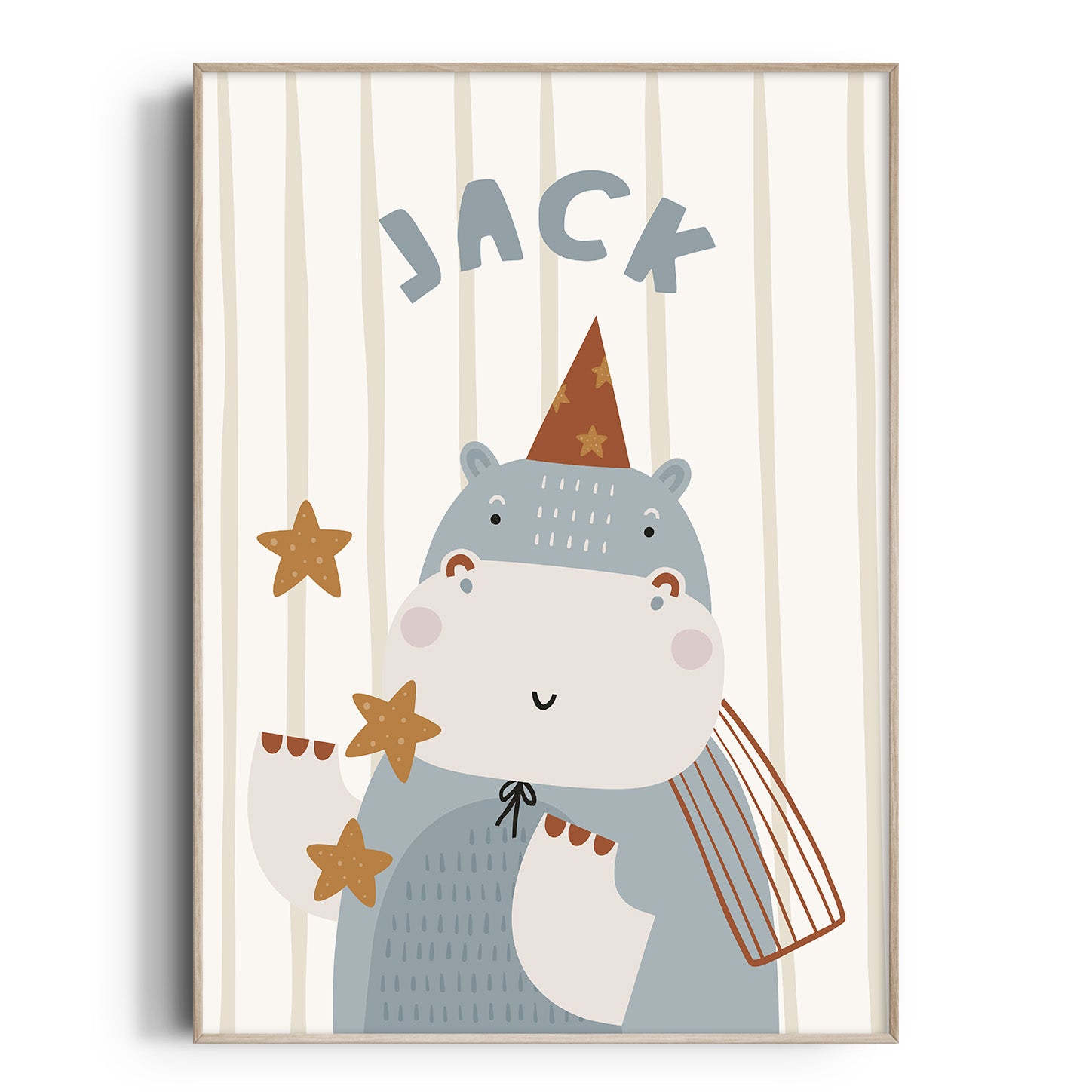 Magic Safari Animal Name Print - Hippo