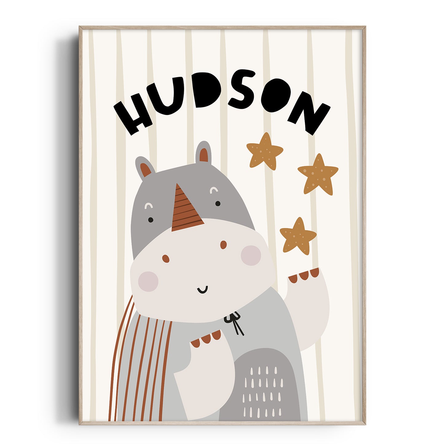 Magic Safari Animal Name Print - Rhinoceros