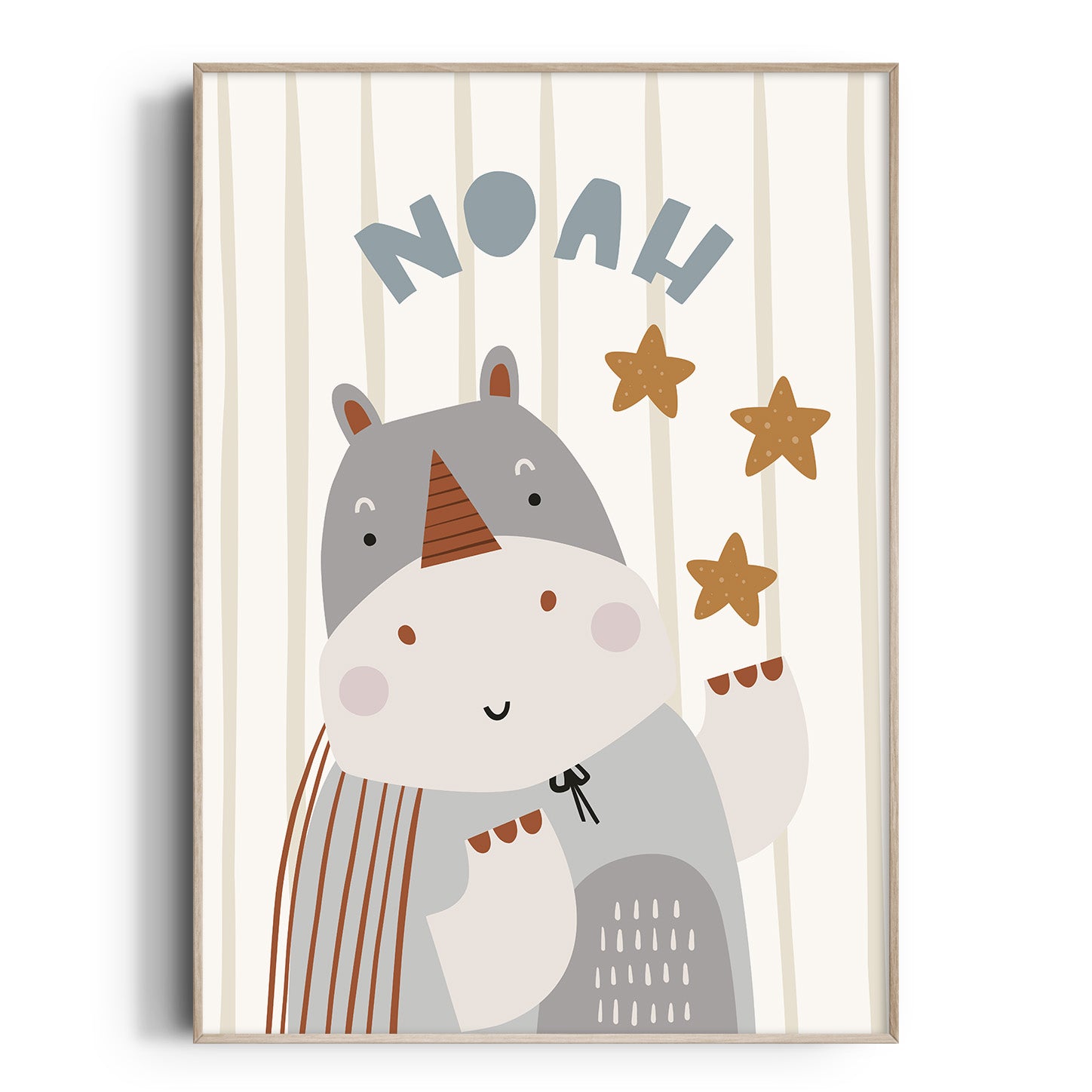 Magic Safari Animal Name Print - Rhinoceros