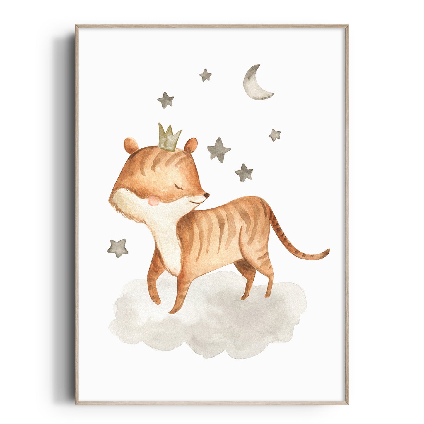 Tiger & Stars Print
