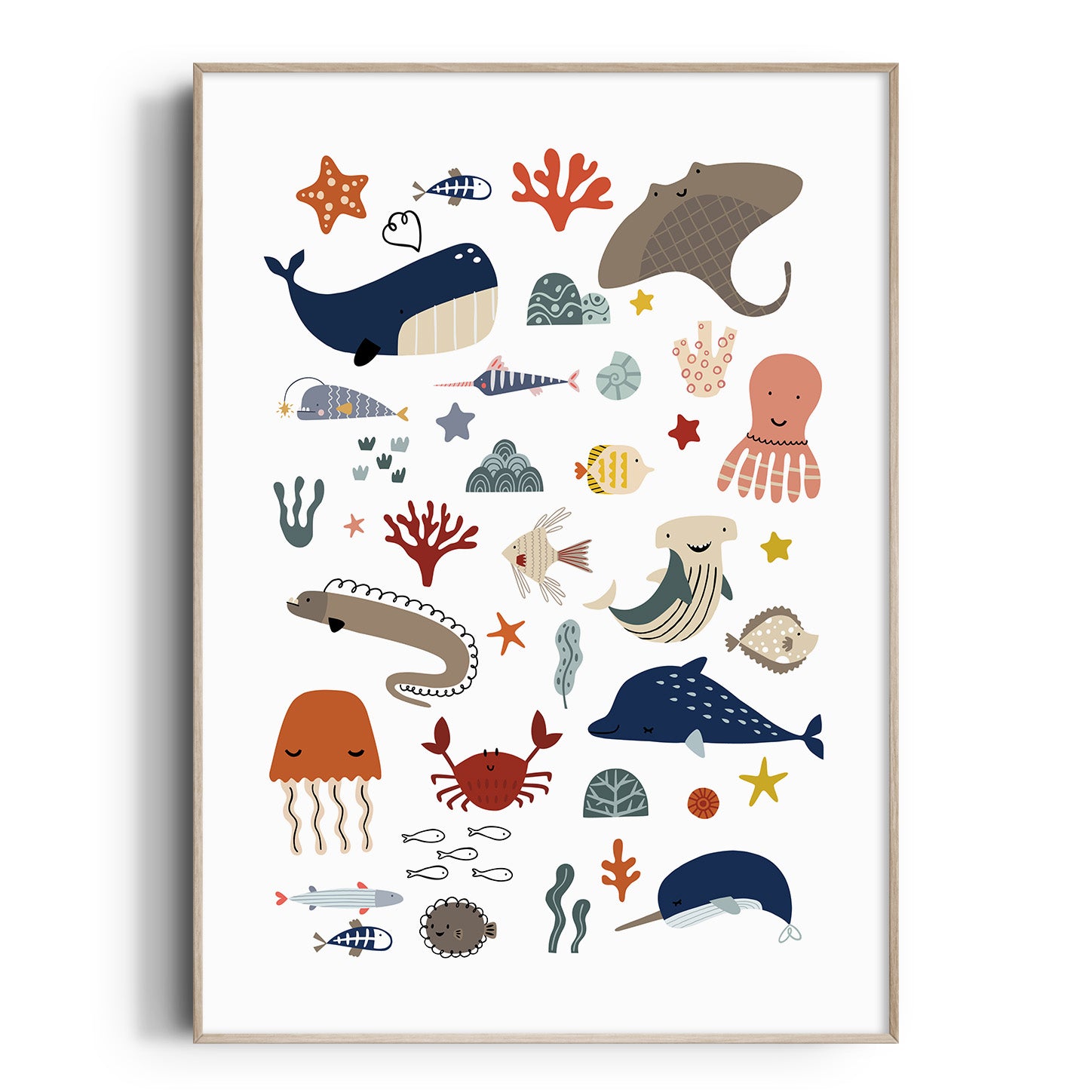 Under The Ocean Nursery Wall Art  Print