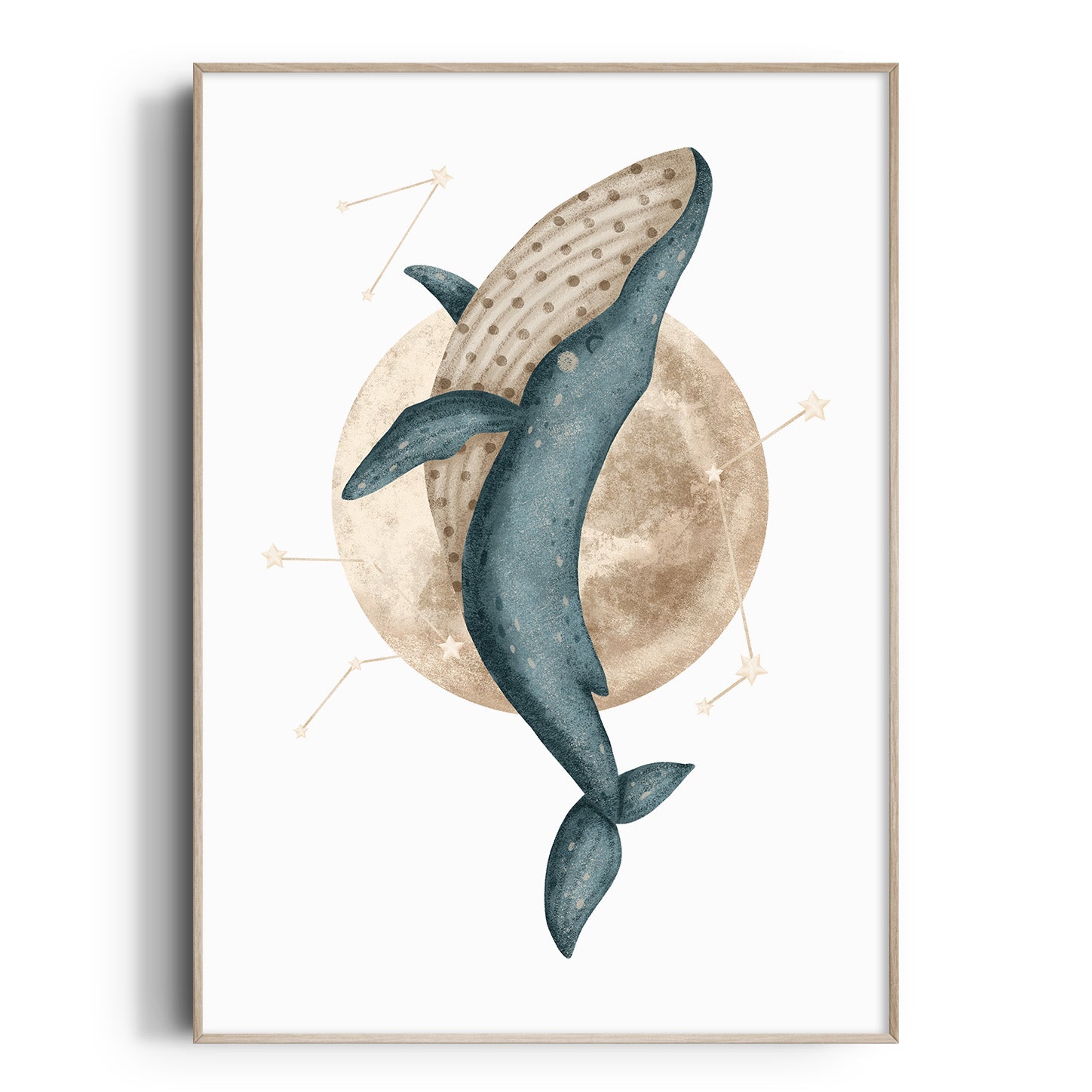 Boho Whale Print