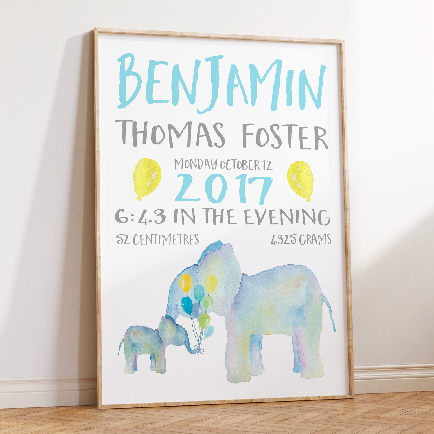 Elephant Birth Print
