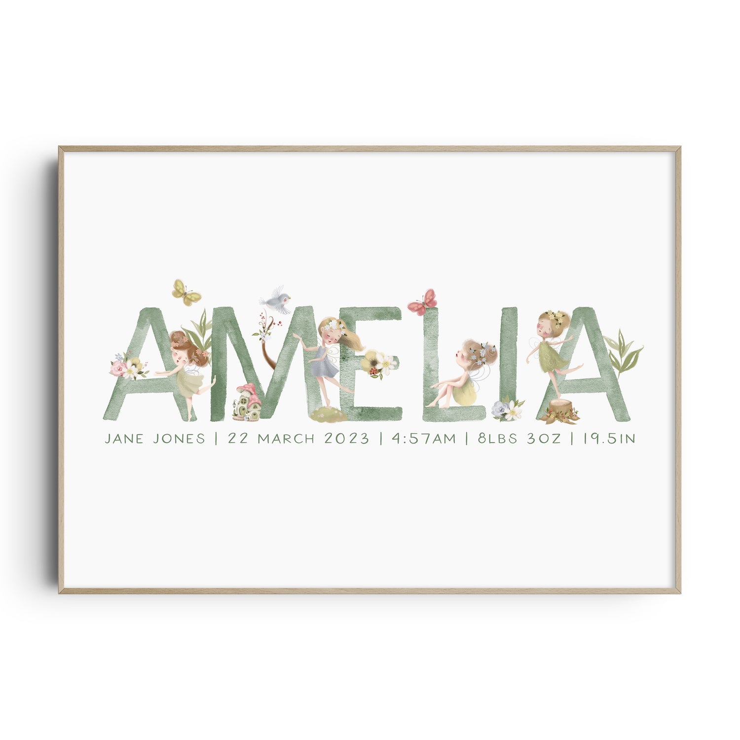 Fairy Name & Birth Print