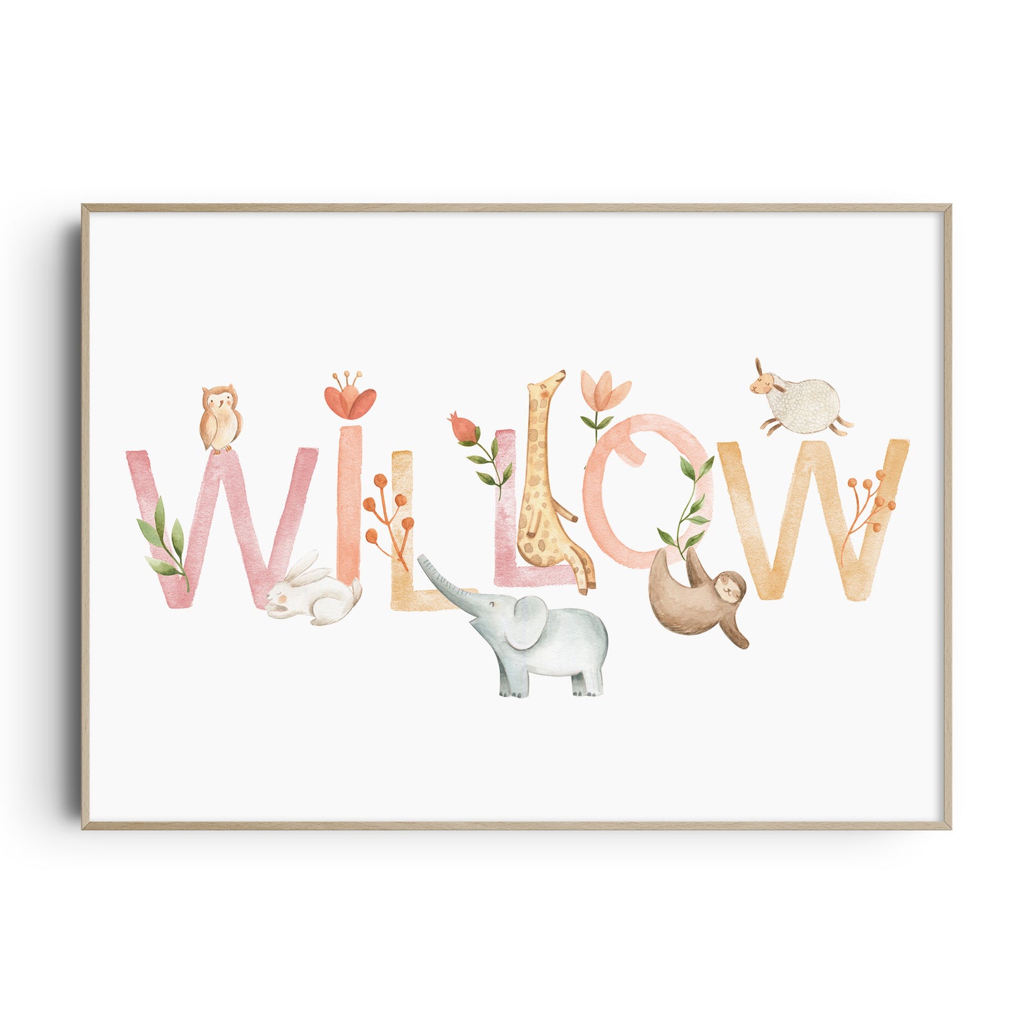 Safari Animal Name Print