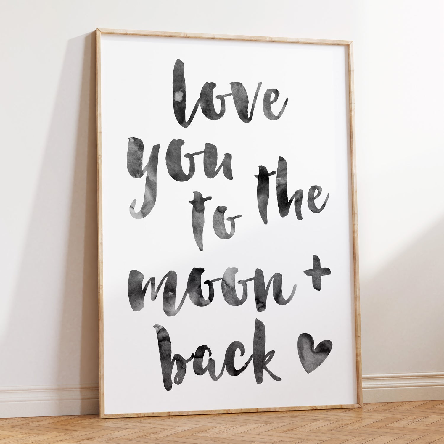 Watercolour Love You To The Moon & Back Print