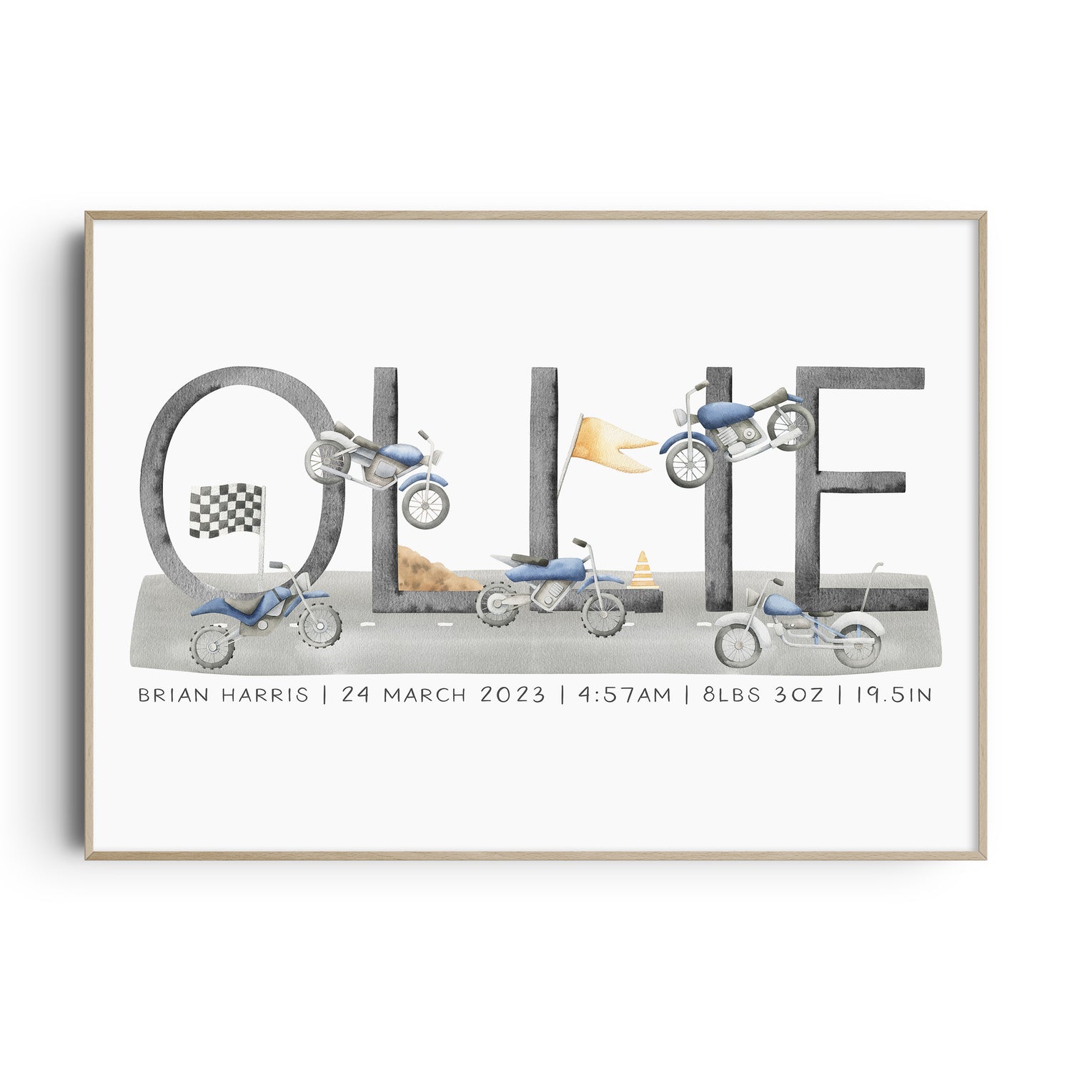 Motorcycle Name Print
