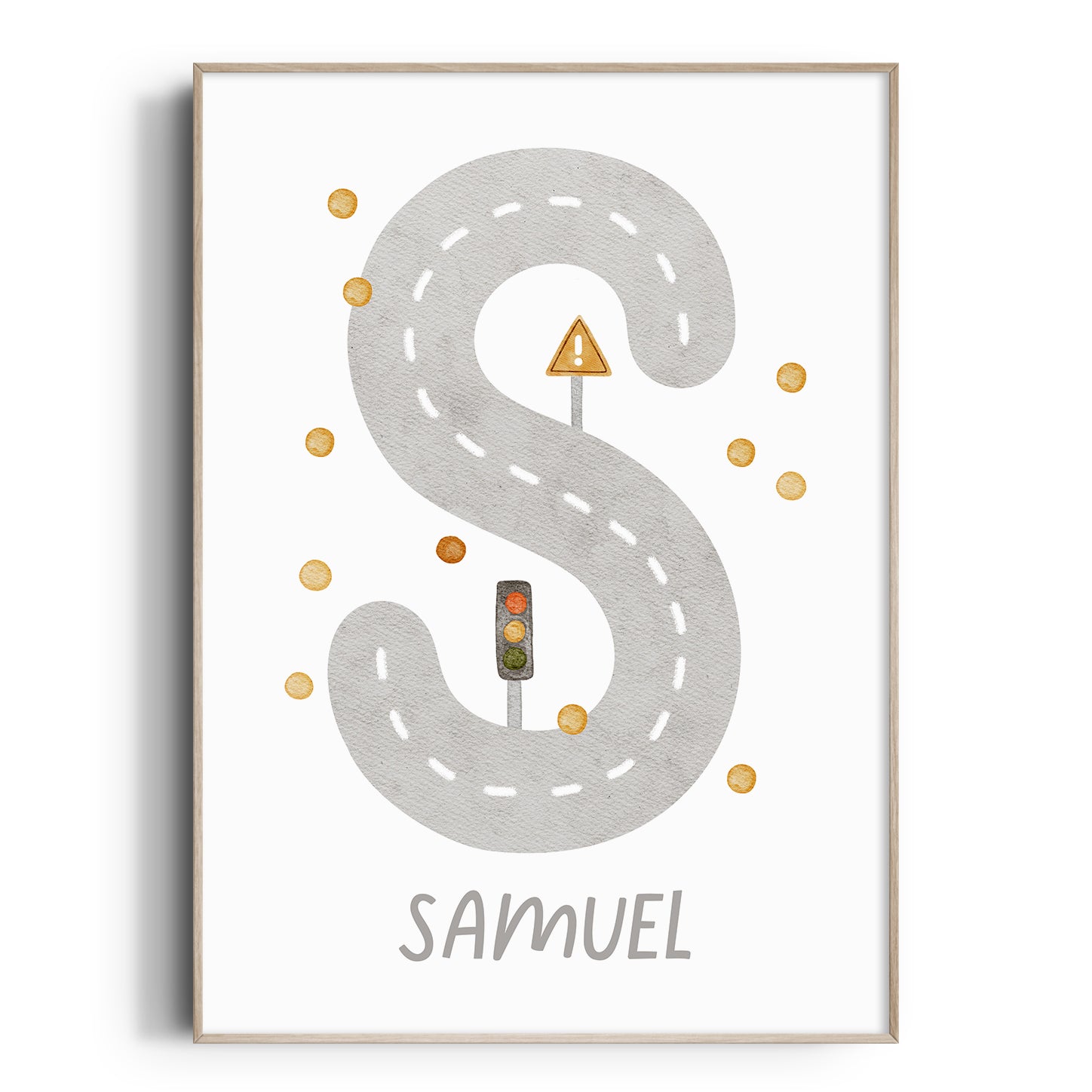 Traffic Sign Letter Print