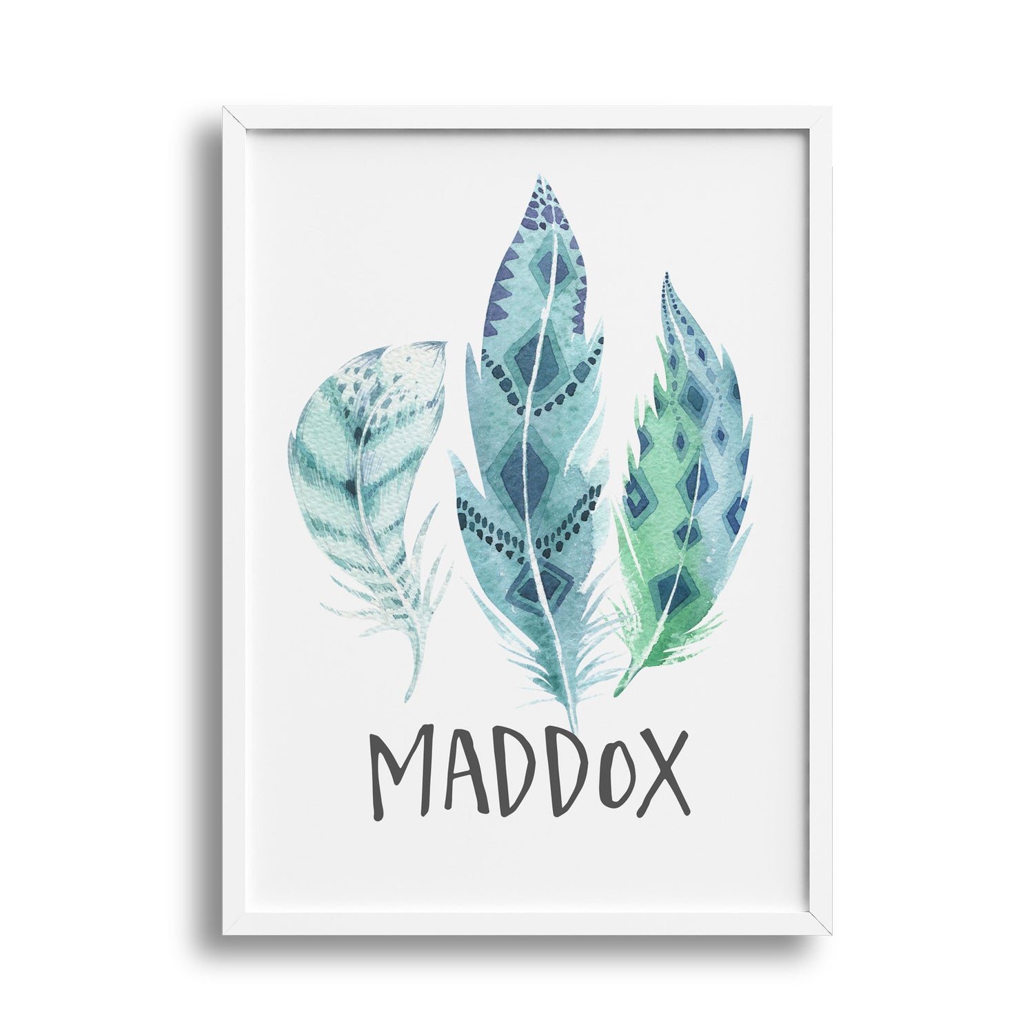 Teepee, Arrows & Feather Name Prints