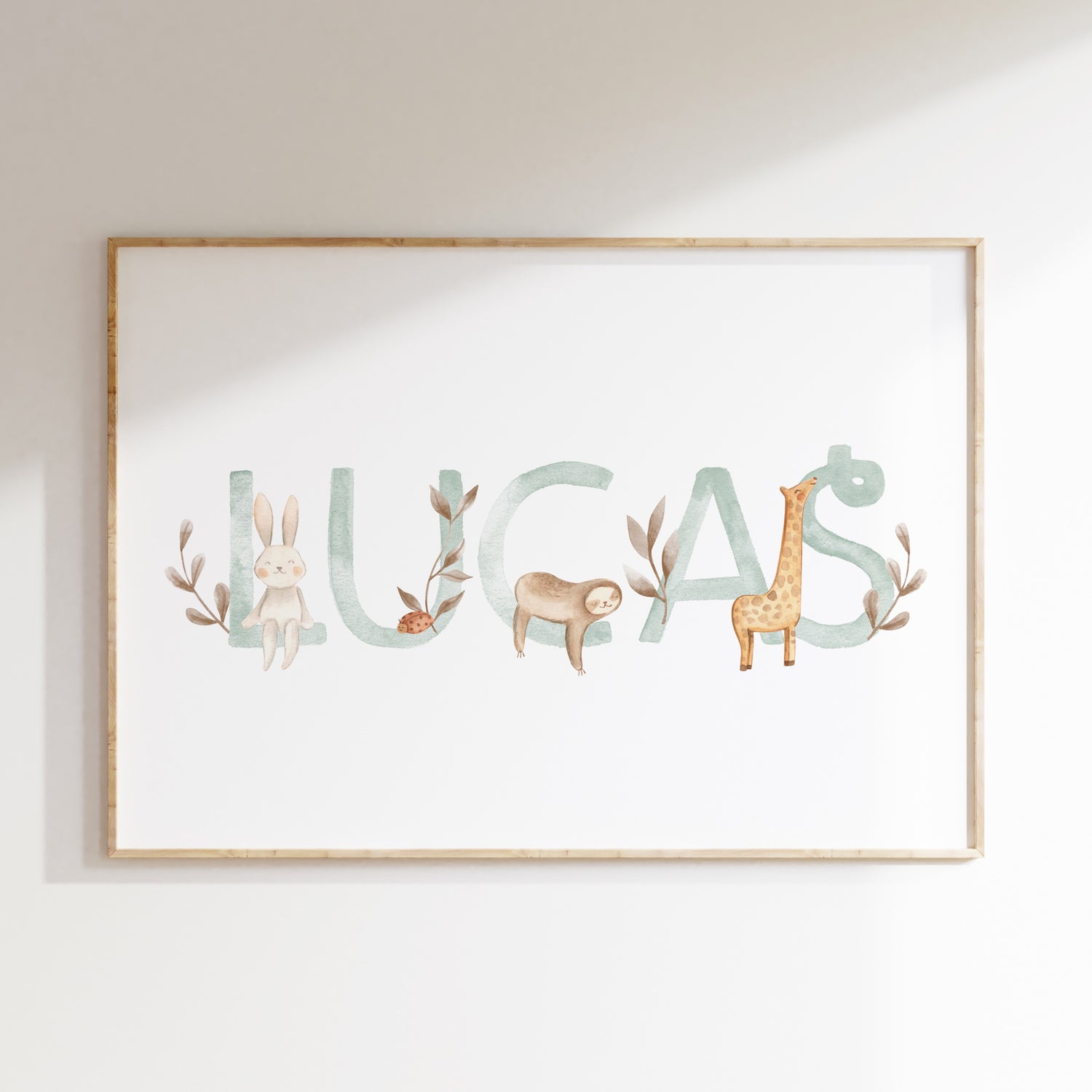 Safari & Jungle Animal Name Print