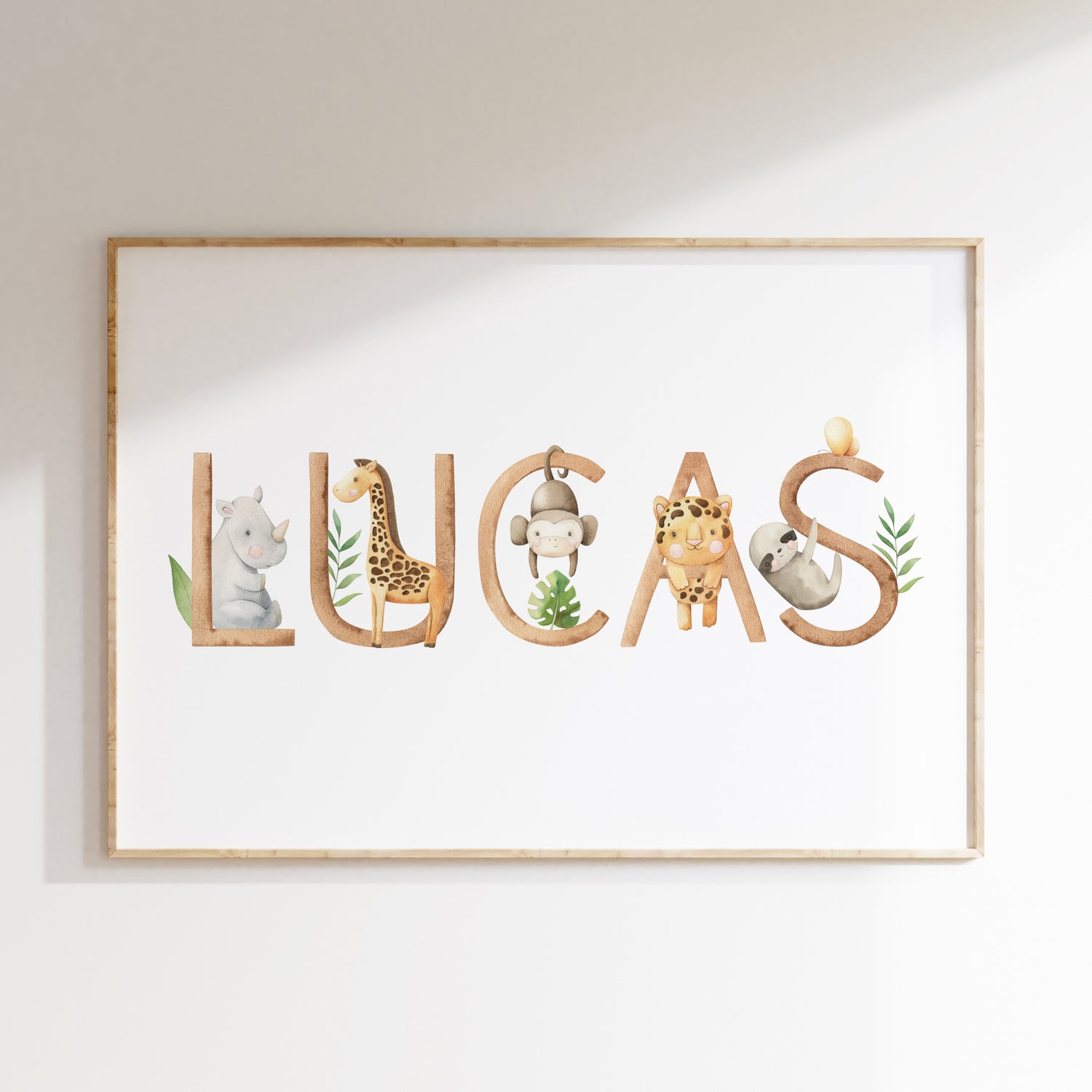 Safari Animal Name Print
