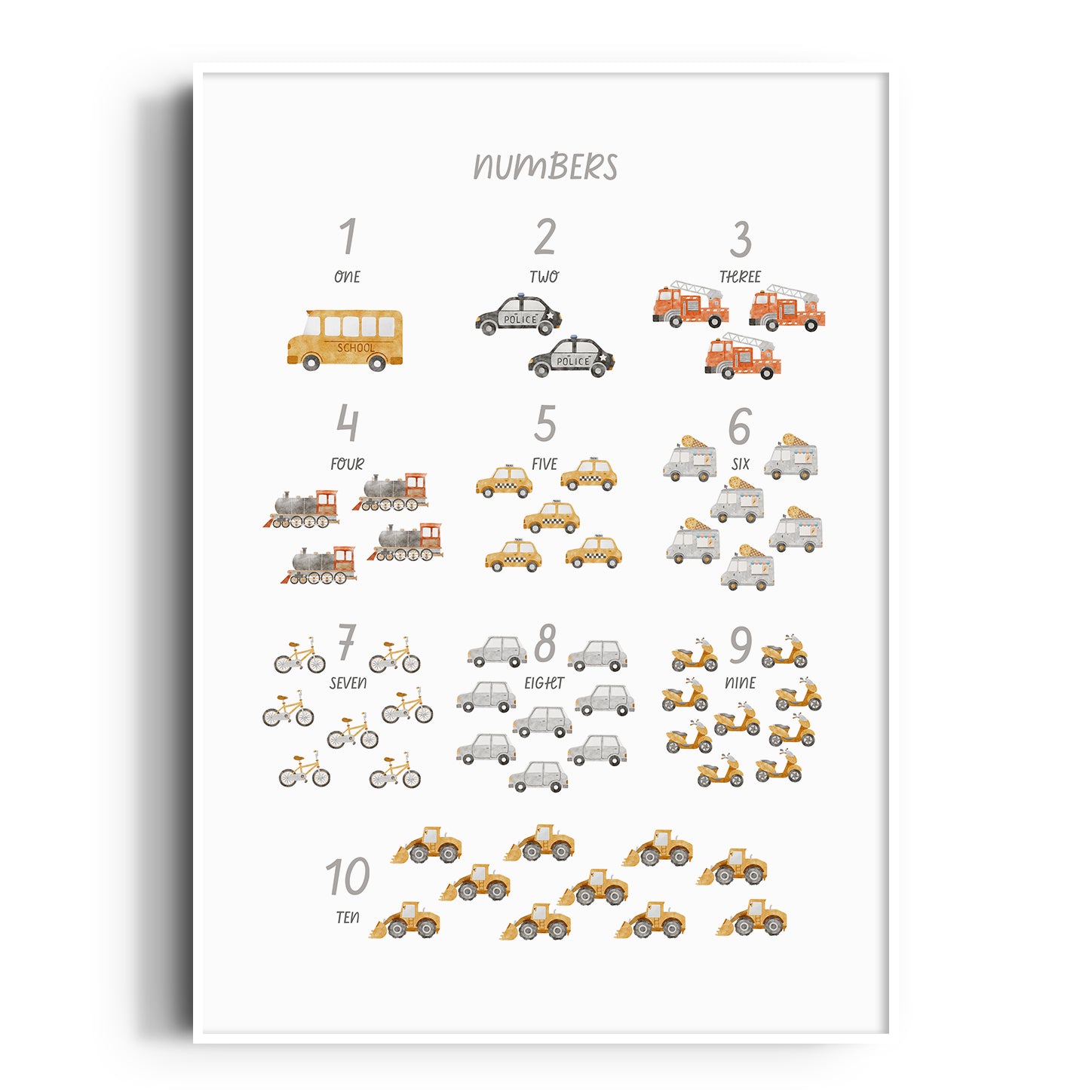 Vehicles Number Print