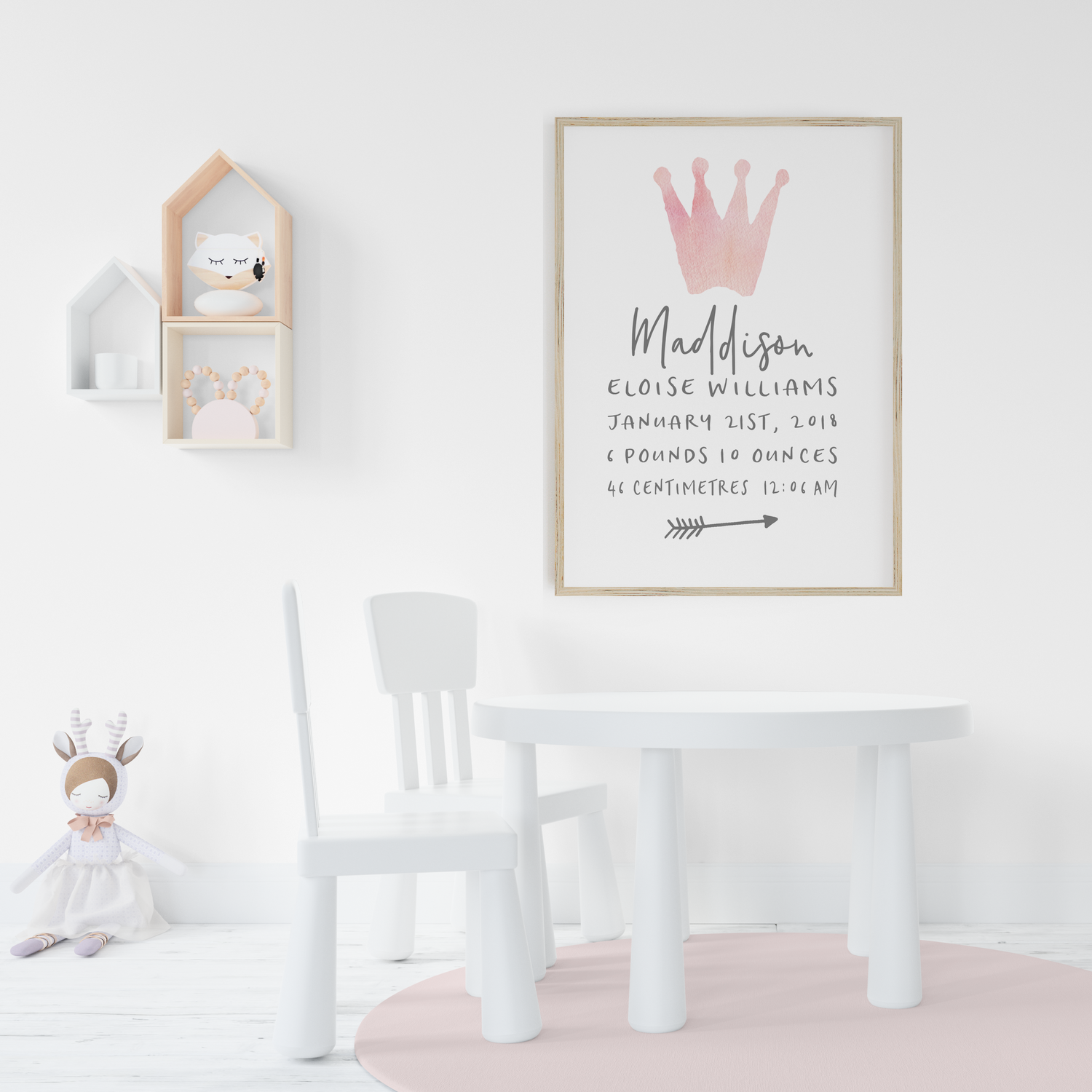Princess Crown Birth Print