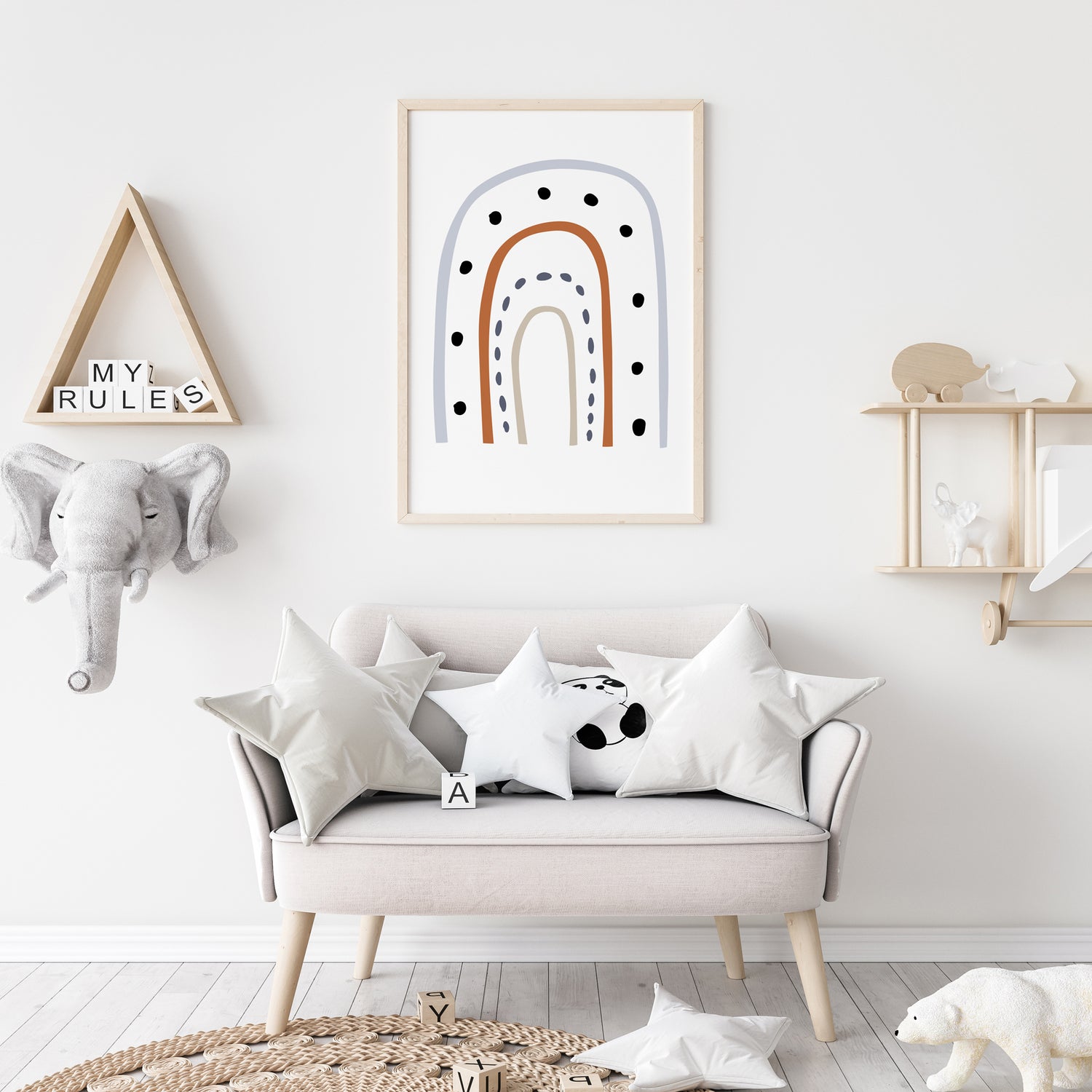 Rainbow Nursery Print