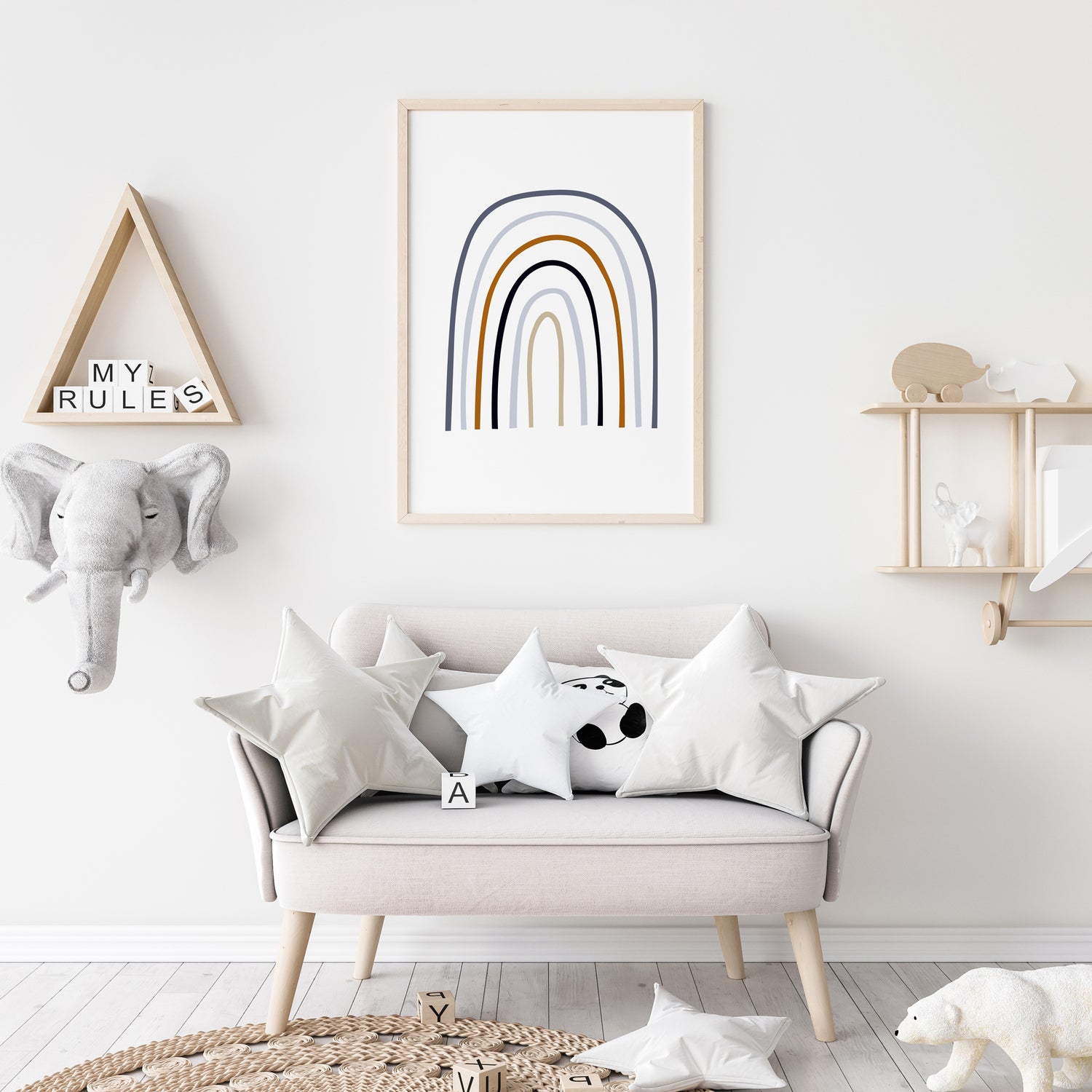 Rainbow Nursery Print