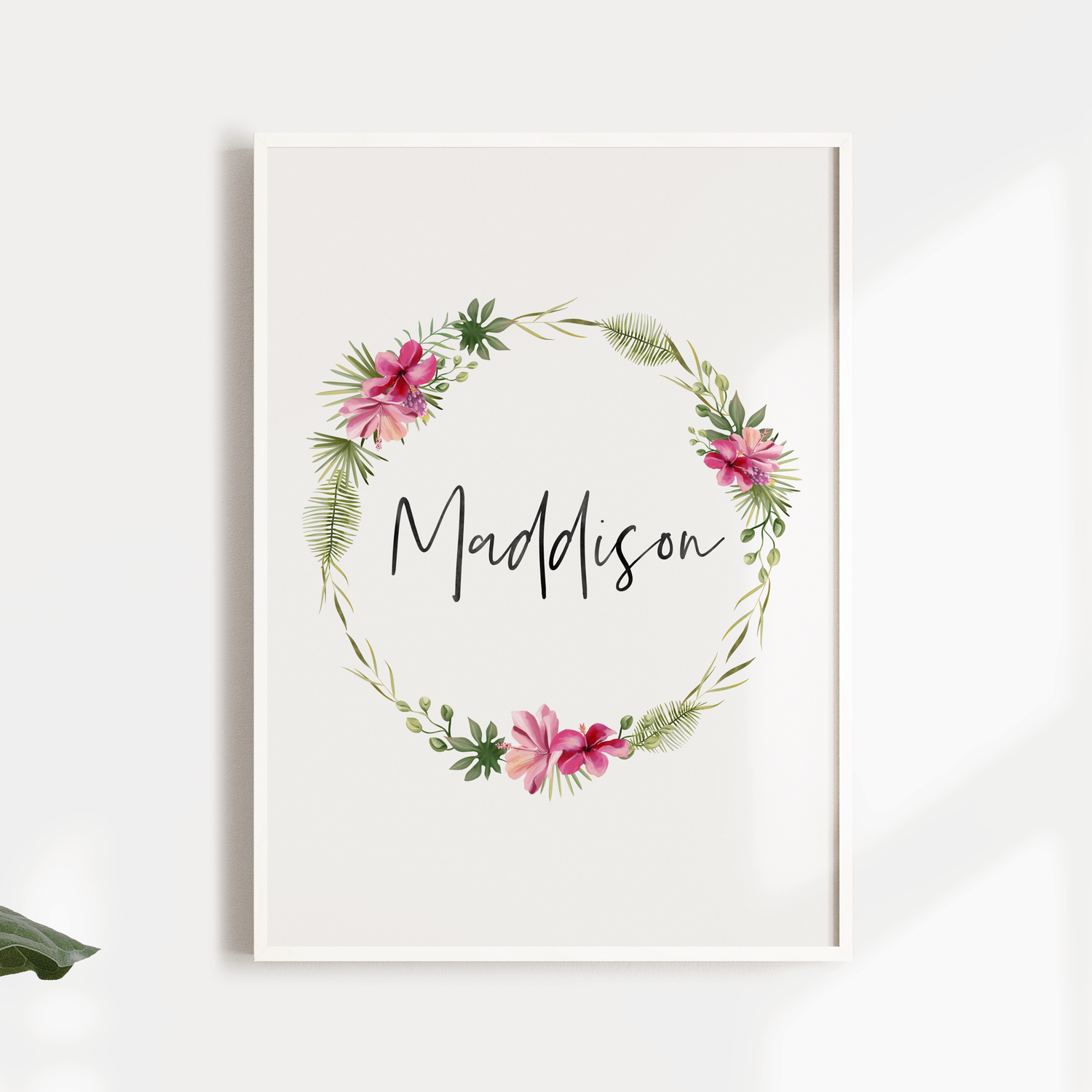 Tropical Flamingos & Name Prints