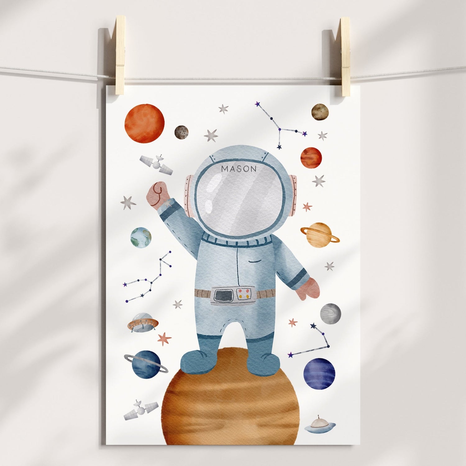 Astronaut Name, Numbers & Alphabet Prints