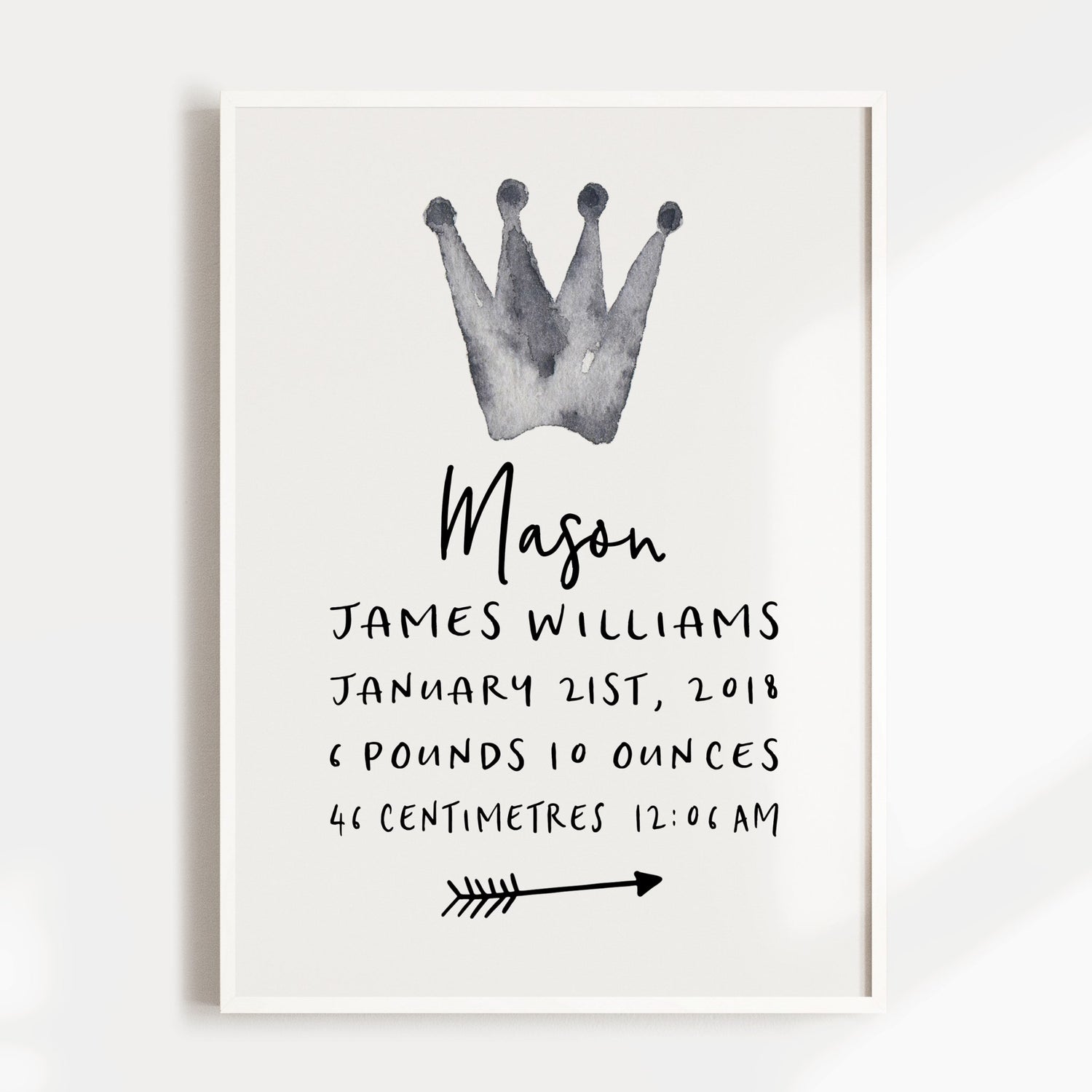 Black Crown Birth Print