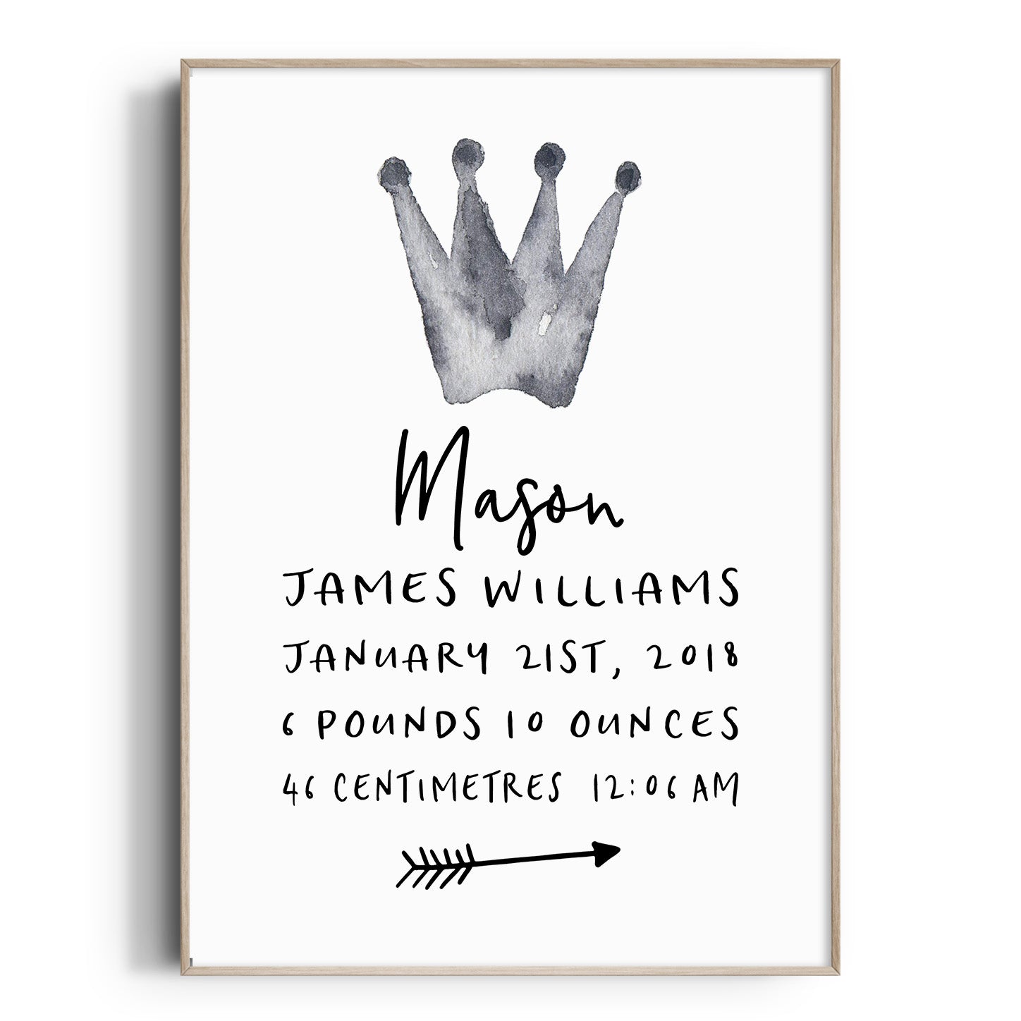 Black Crown Birth Print